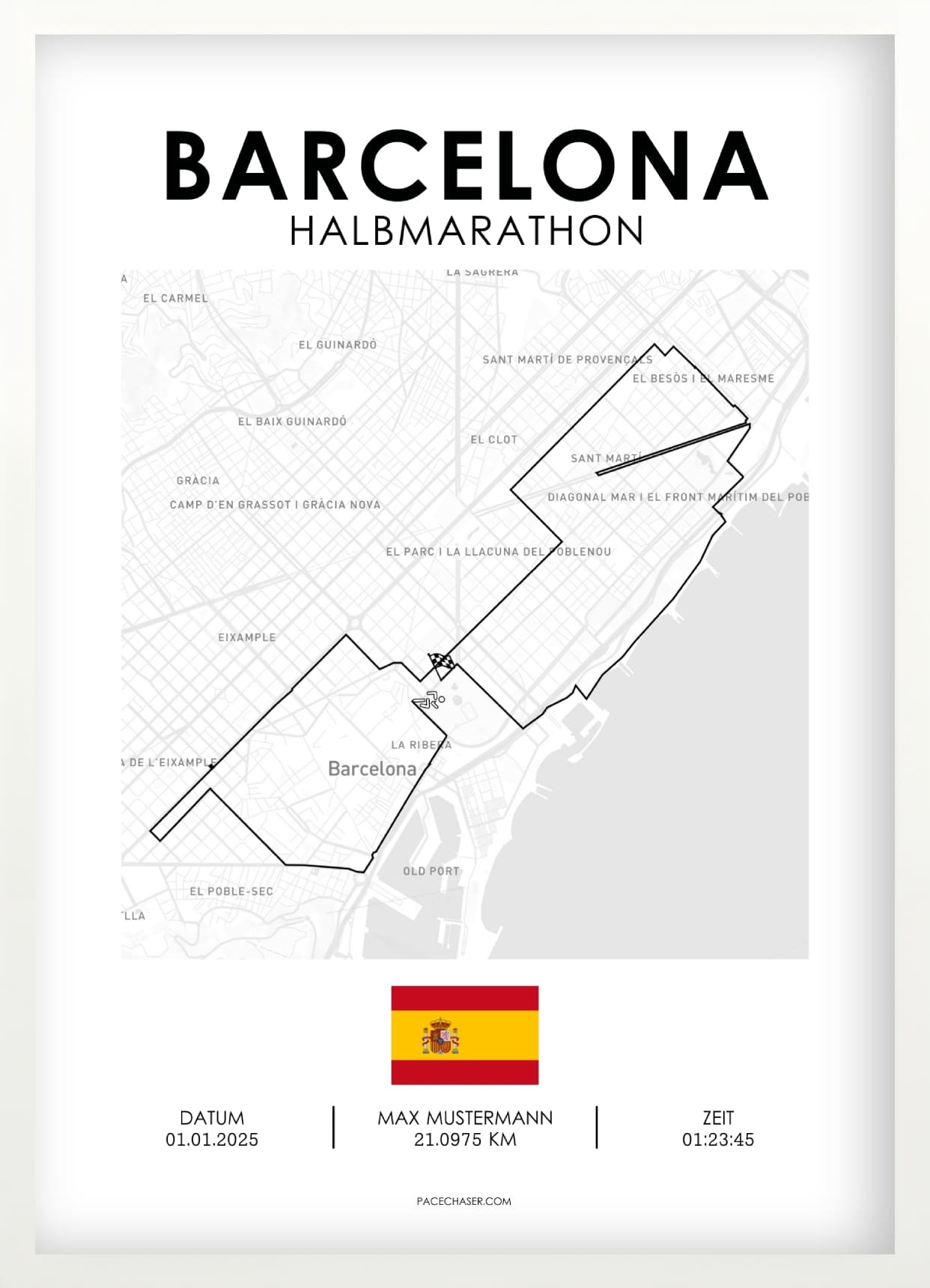 Halbmarathon Barcelona Poster (bis 2024)