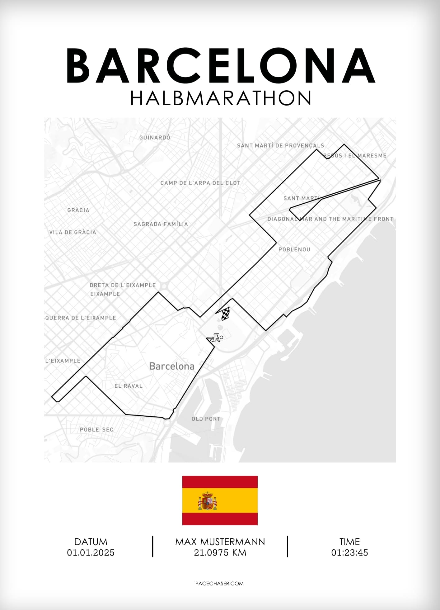Halbmarathon Barcelona Poster (ab 2025)