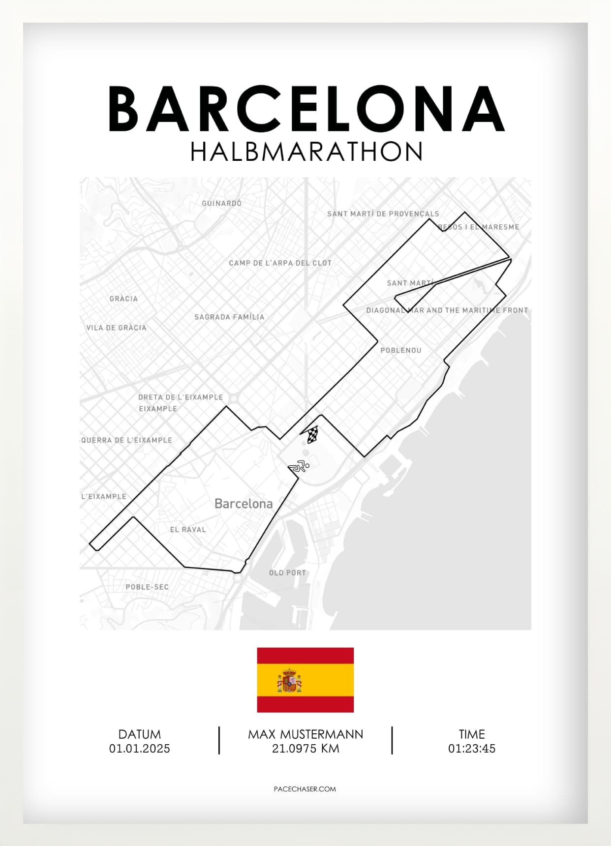 Halbmarathon Barcelona Poster (ab 2025)