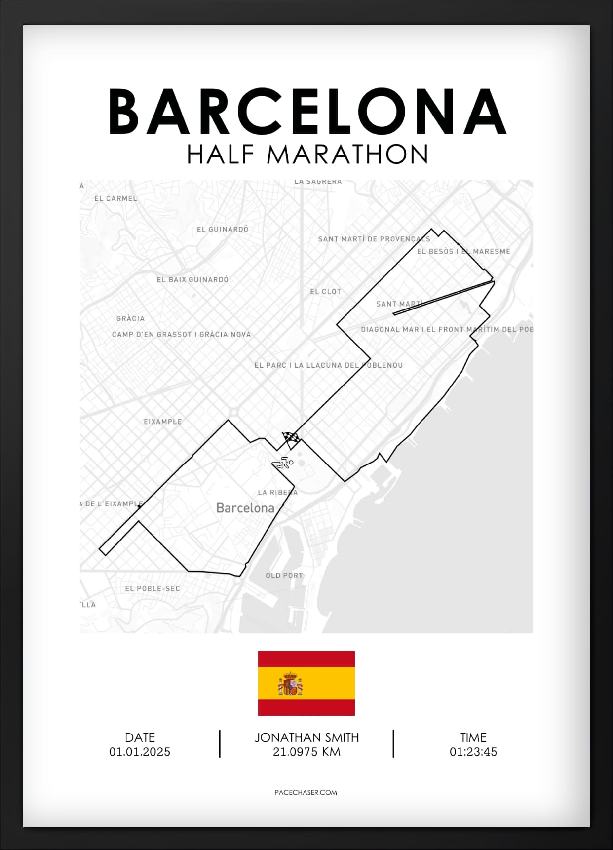 Halbmarathon Barcelona Poster (bis 2024)