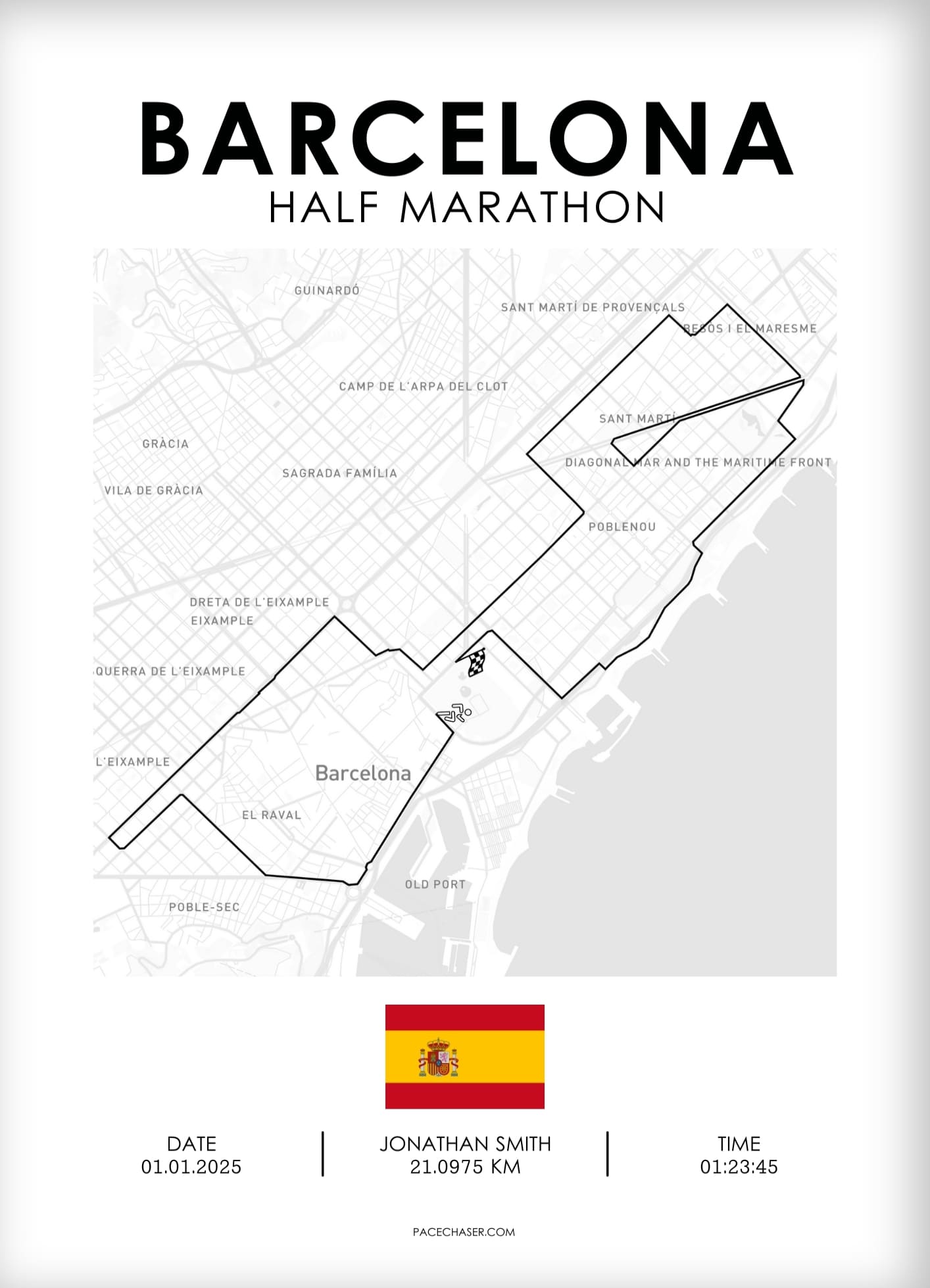 Halbmarathon Barcelona Poster (ab 2025)