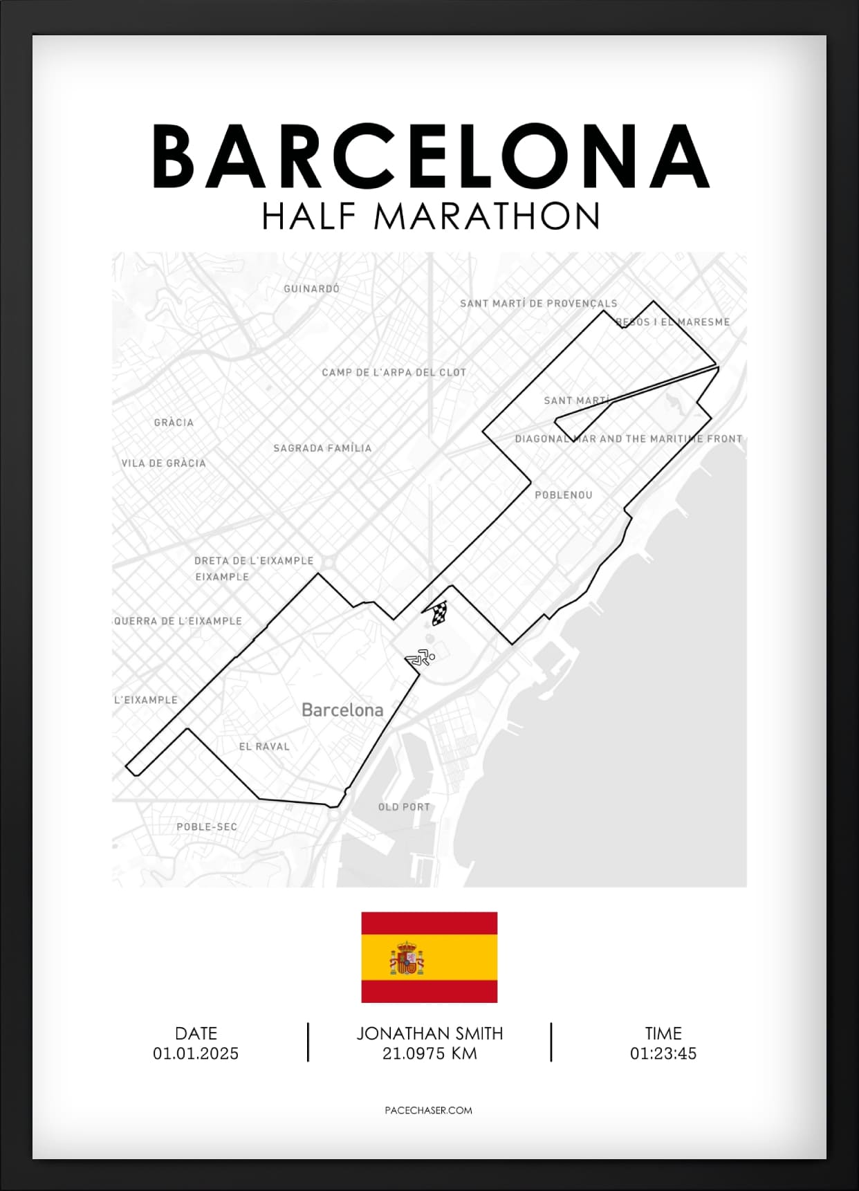 Halbmarathon Barcelona Poster (ab 2025)