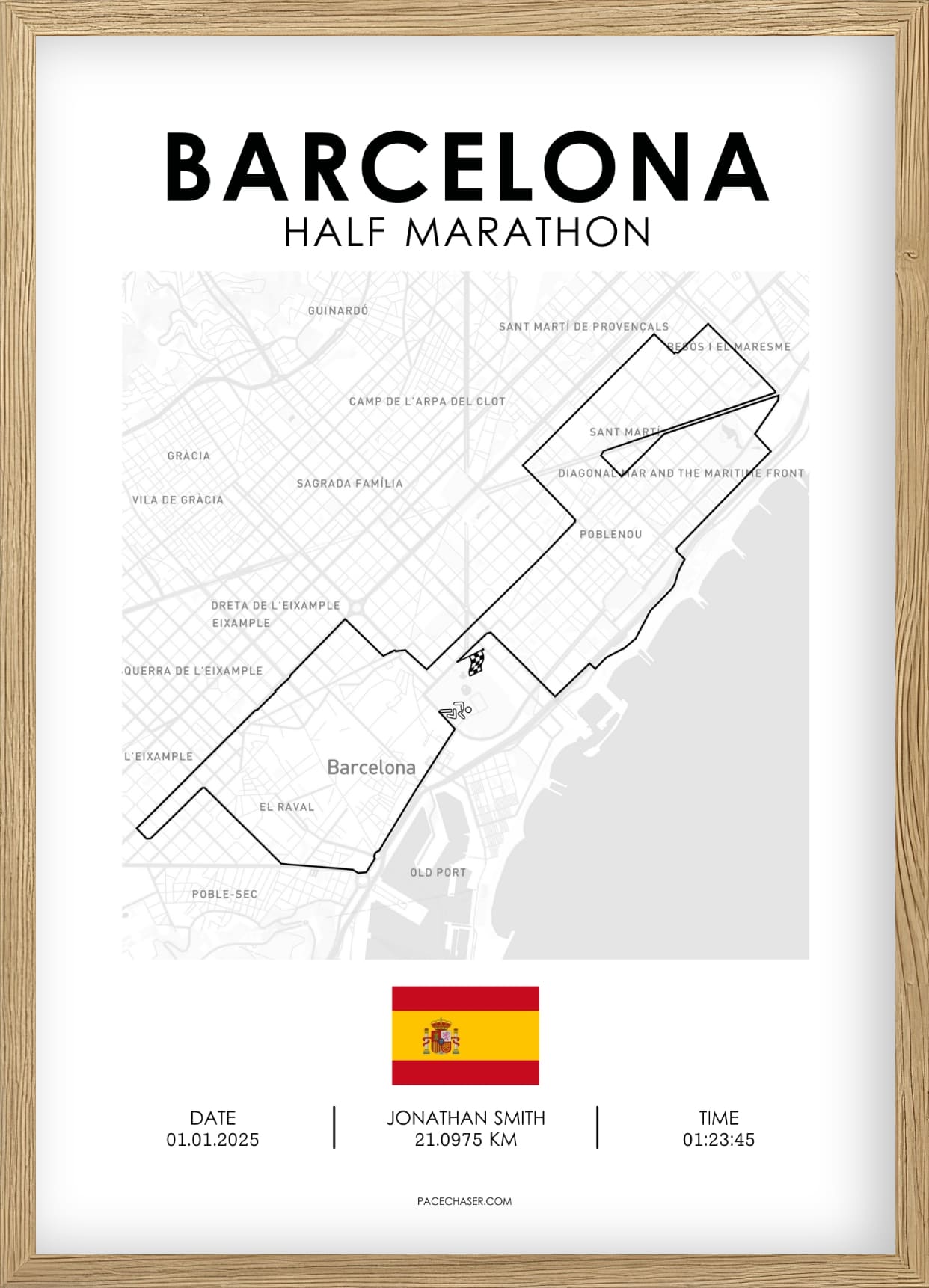 Halbmarathon Barcelona Poster (ab 2025)