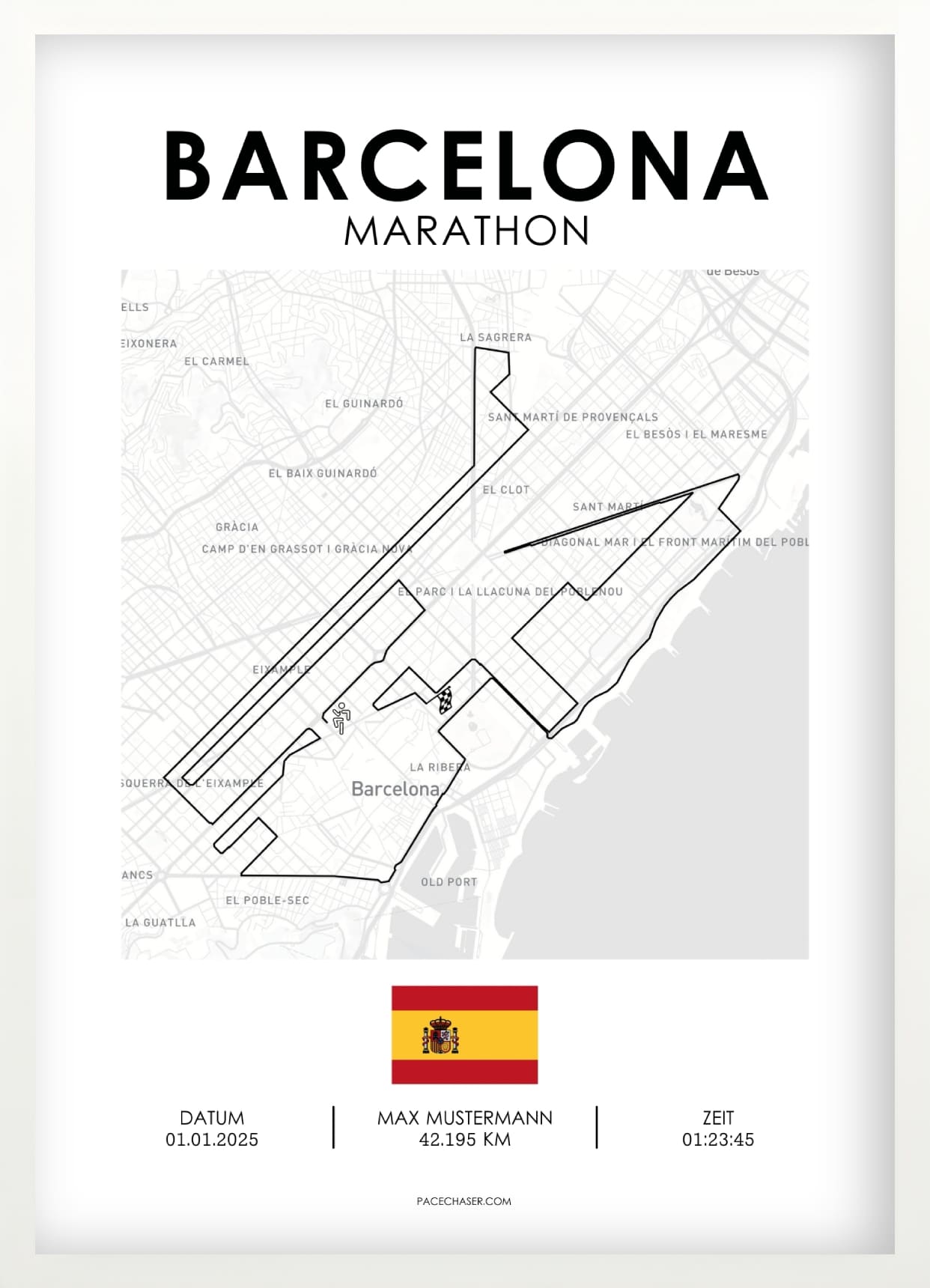 Marathon Barcelona Poster