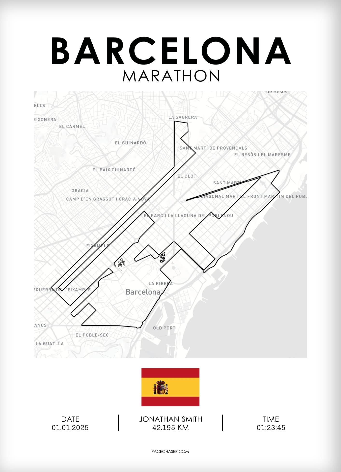 Marathon Barcelona Poster