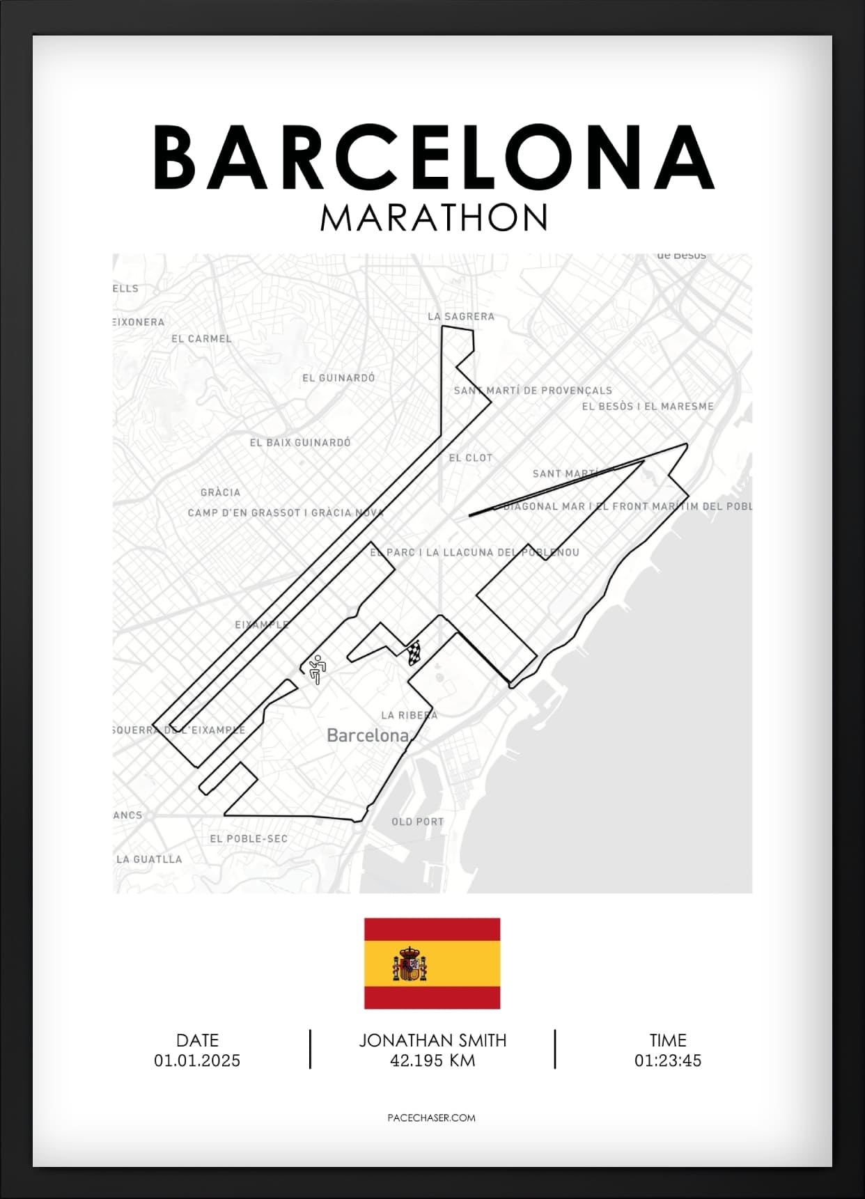 Marathon Barcelona Poster