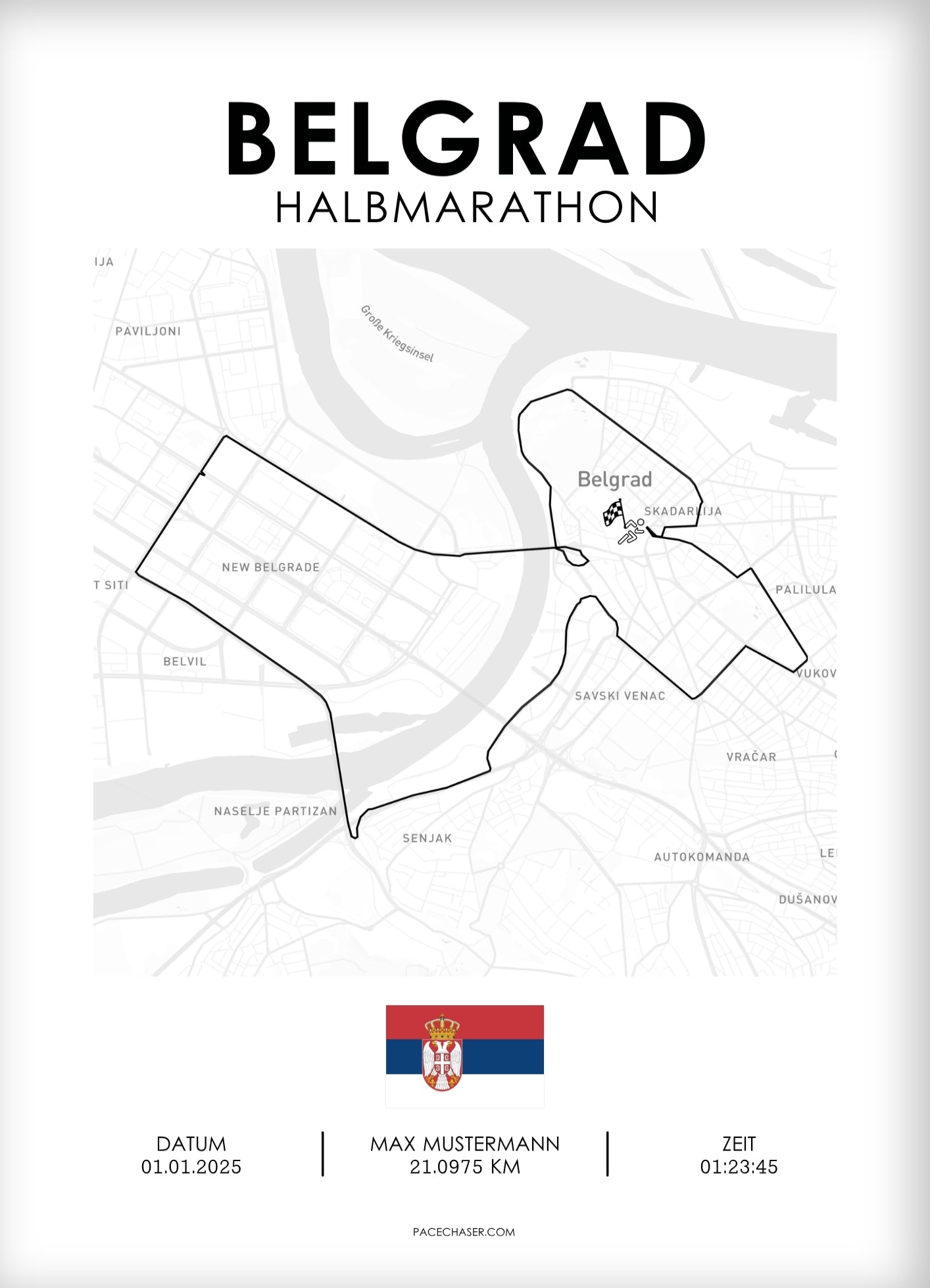 Halbmarathon Belgrad Poster (ab 2025)