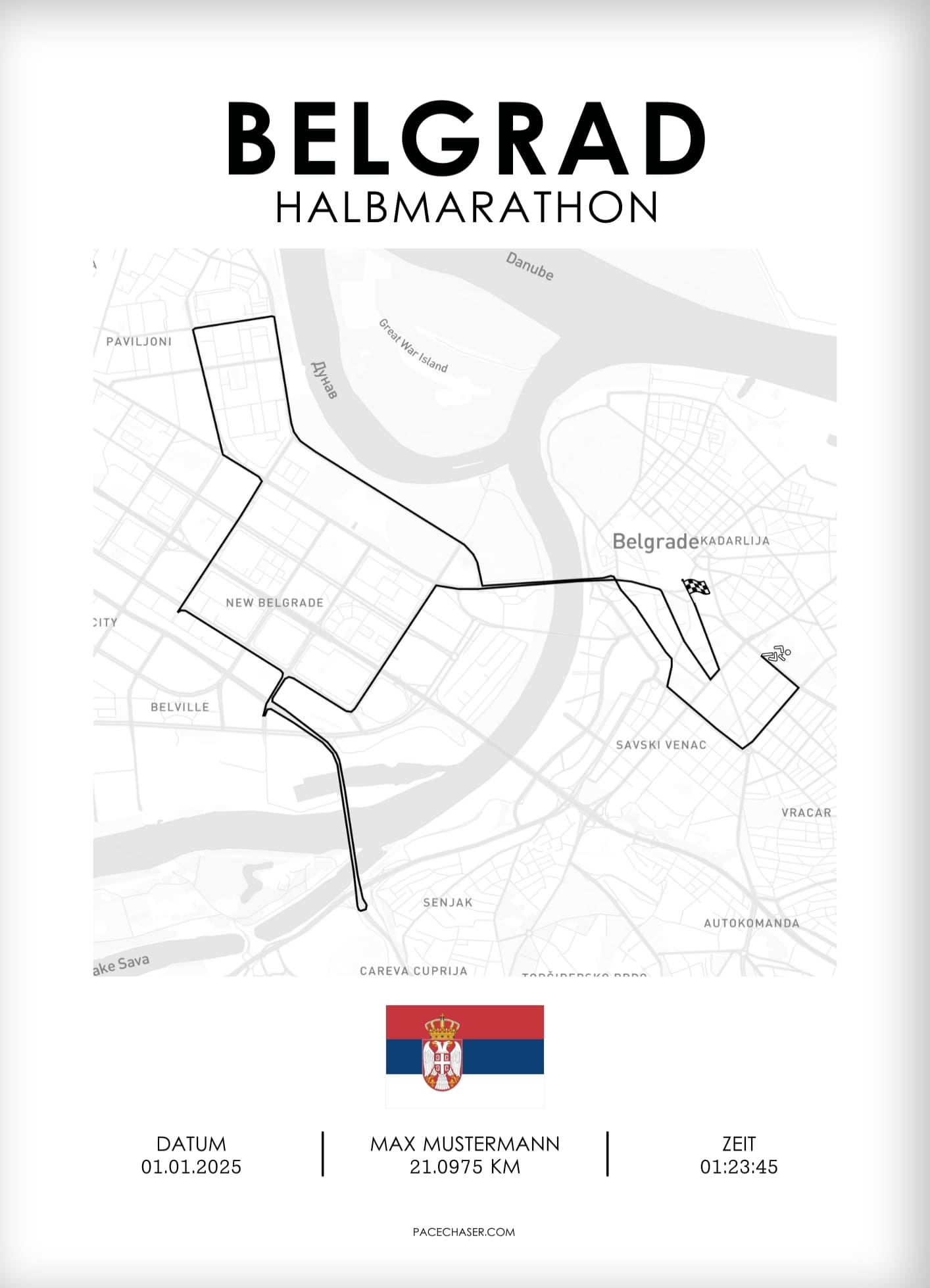 Halbmarathon Belgrad Poster