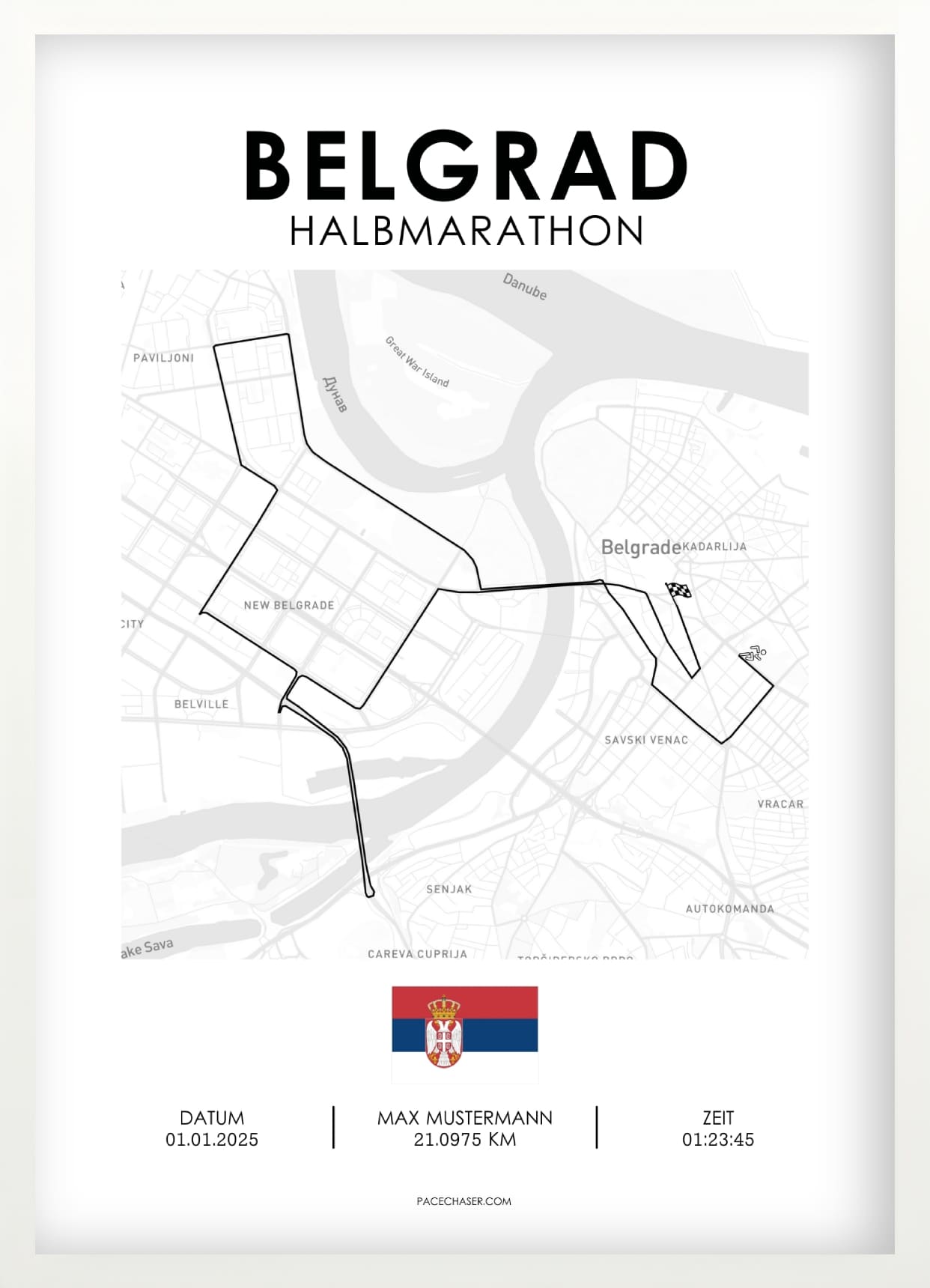 Halbmarathon Belgrad Poster