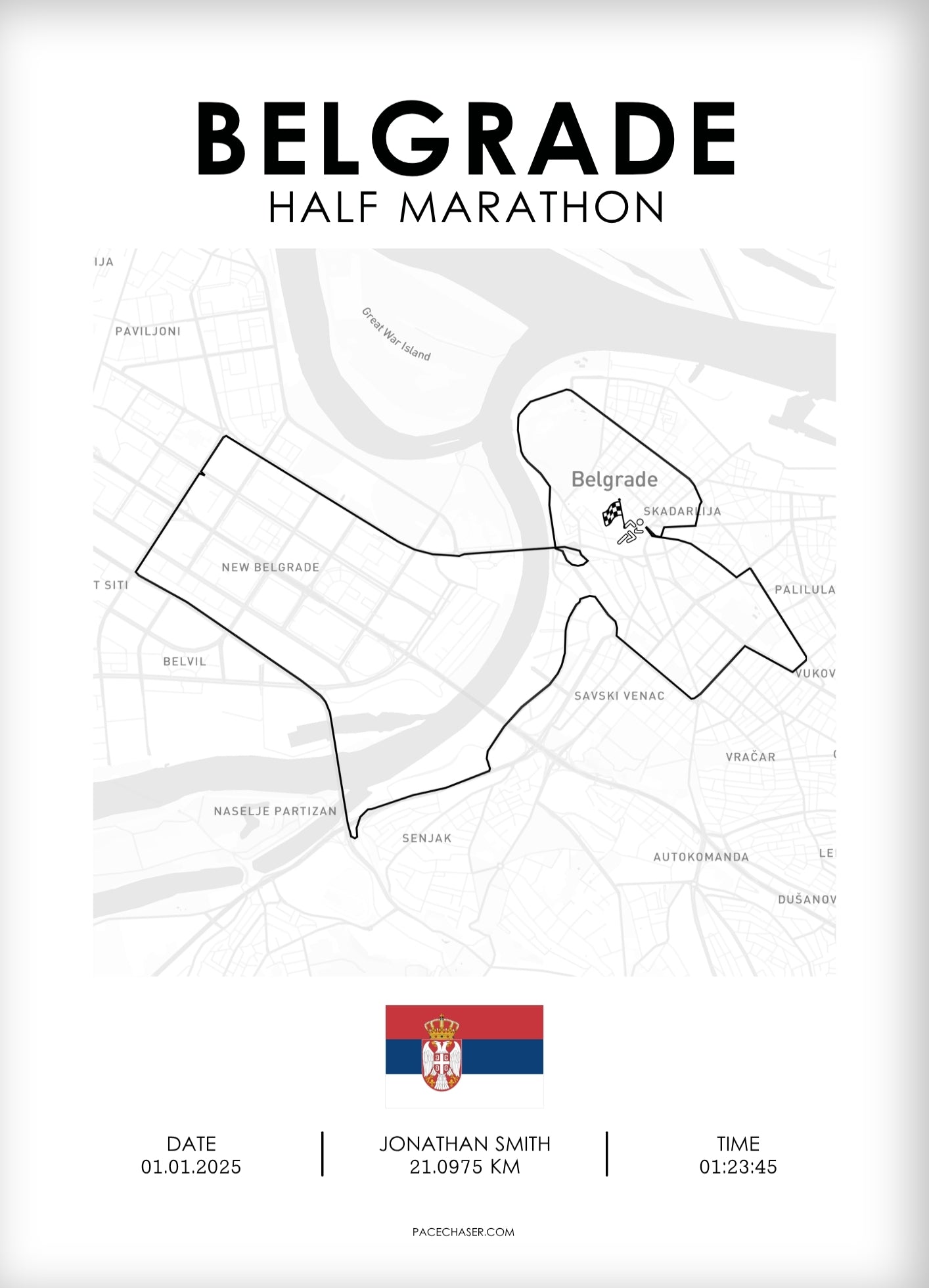 Halbmarathon Belgrad Poster (ab 2025)