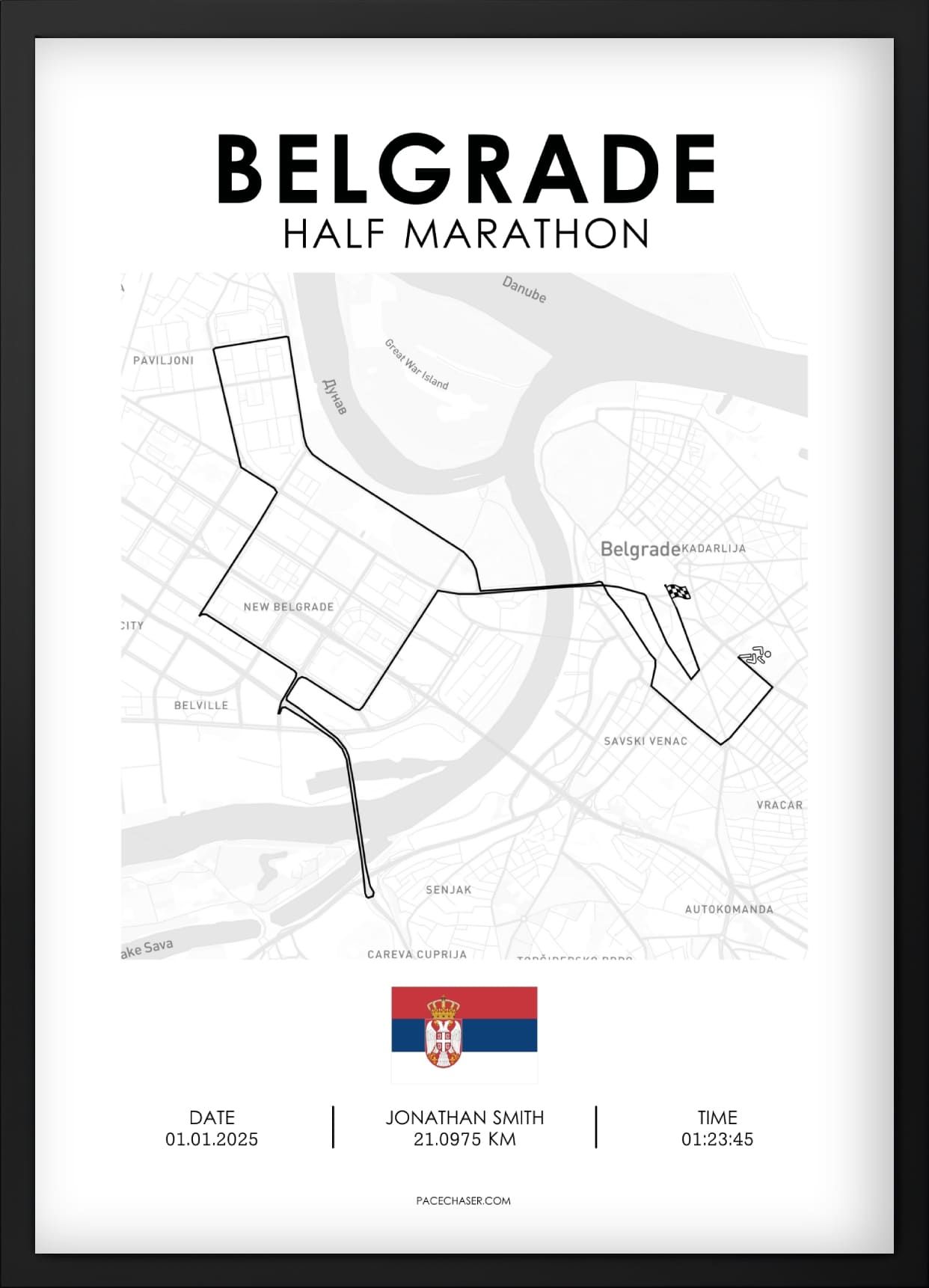 Halbmarathon Belgrad Poster