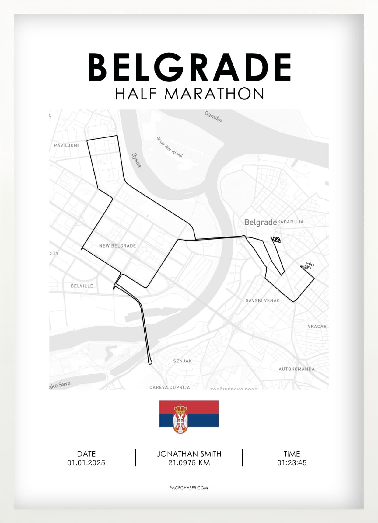 Halbmarathon Belgrad Poster