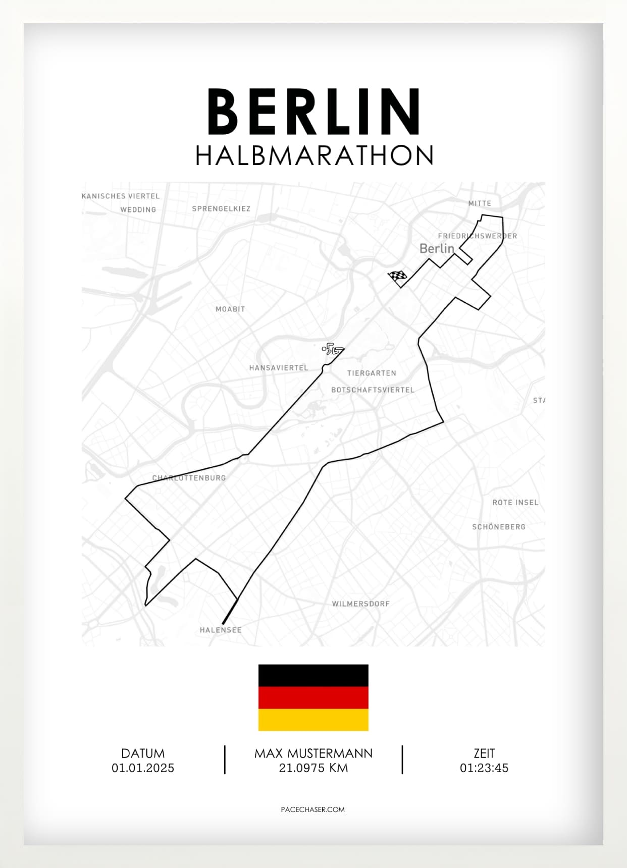 Halbmarathon Berlin Poster 2024 (Superhalf)