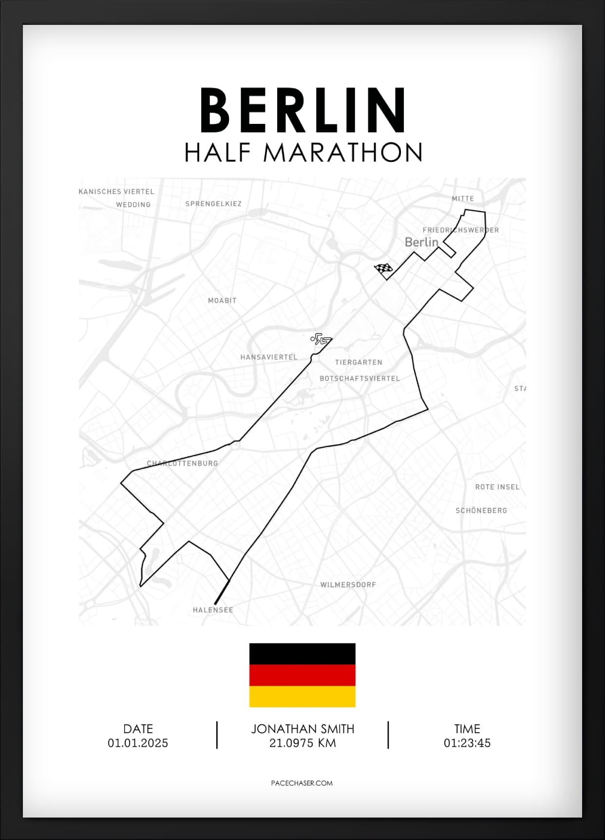 Halbmarathon Berlin Poster 2024 (Superhalf)