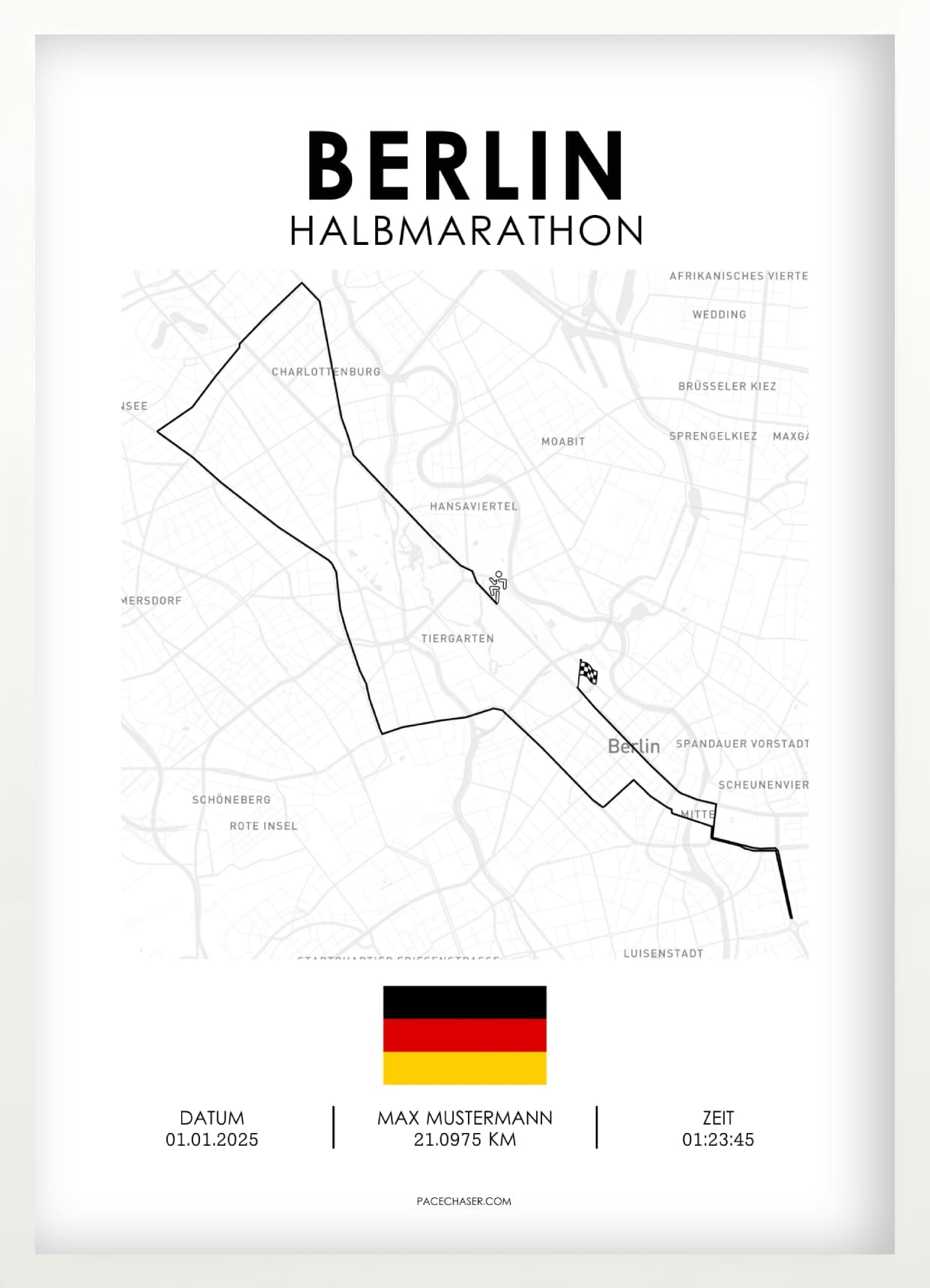 Halbmarathon Berlin Poster 2025 (Superhalf)