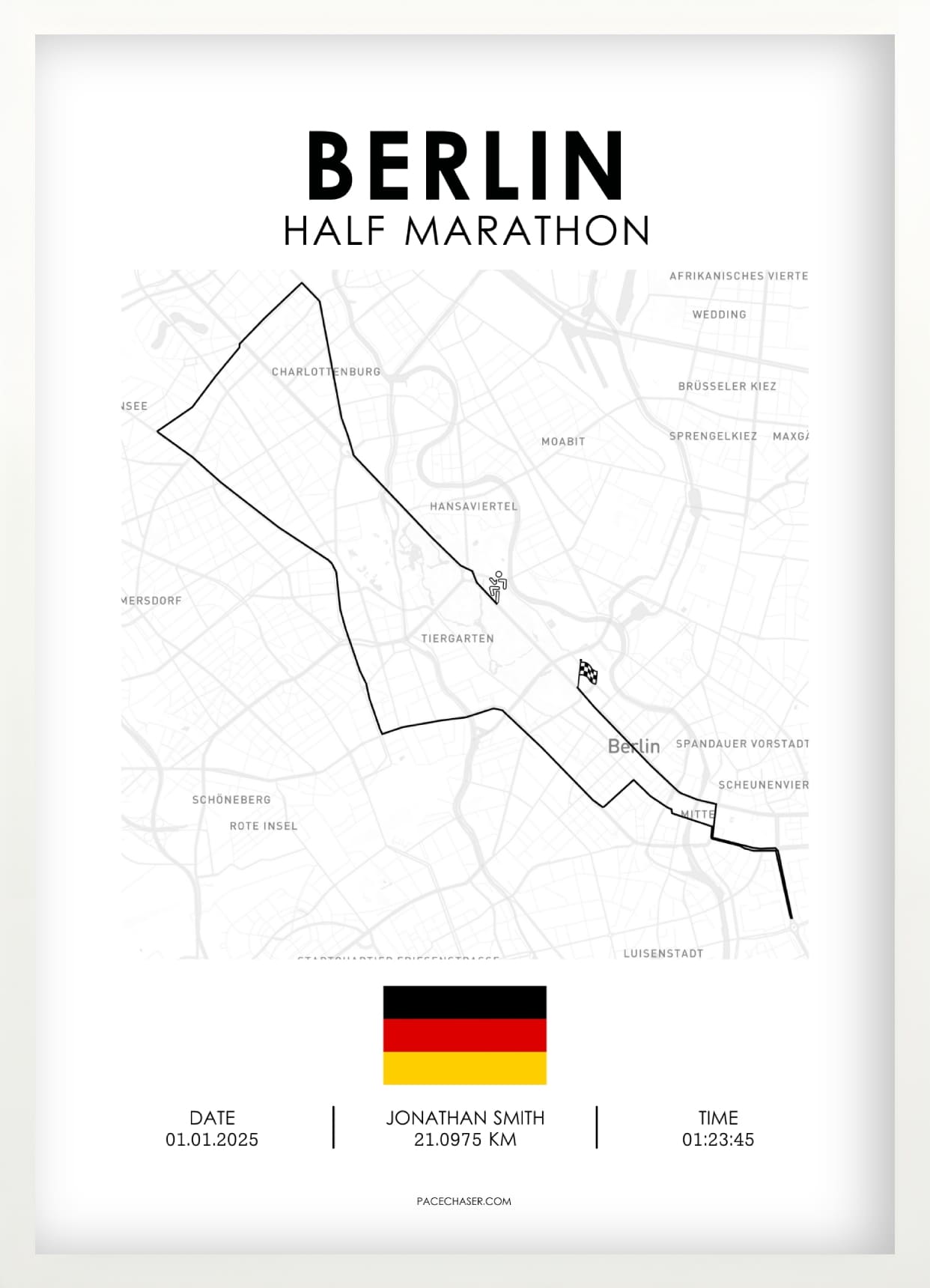 Halbmarathon Berlin Poster 2025 (Superhalf)