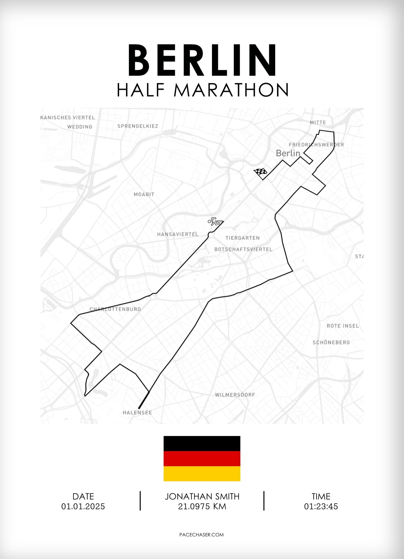Halbmarathon Berlin Poster 2024 (Superhalf)