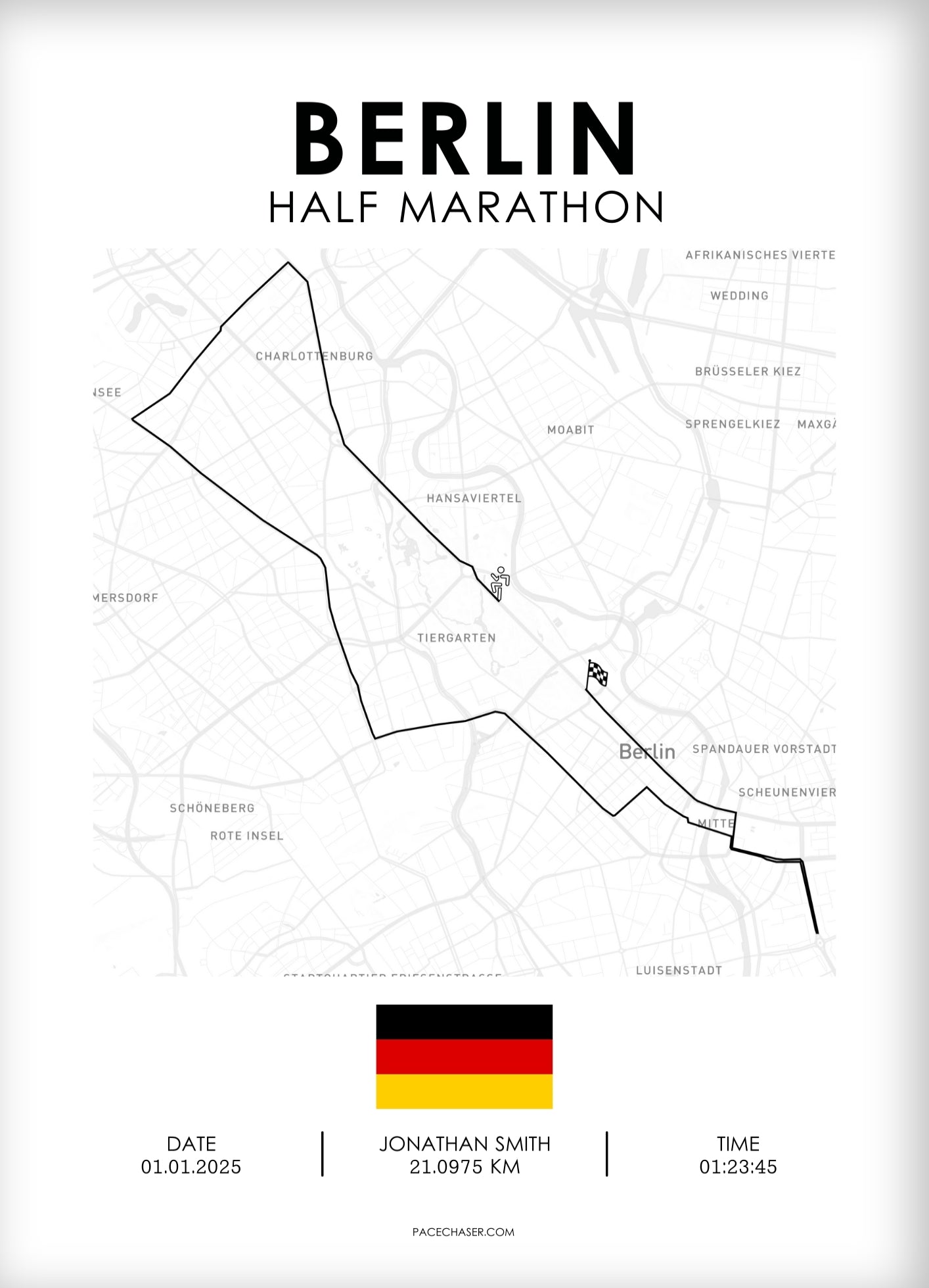 Halbmarathon Berlin Poster 2025 (Superhalf)