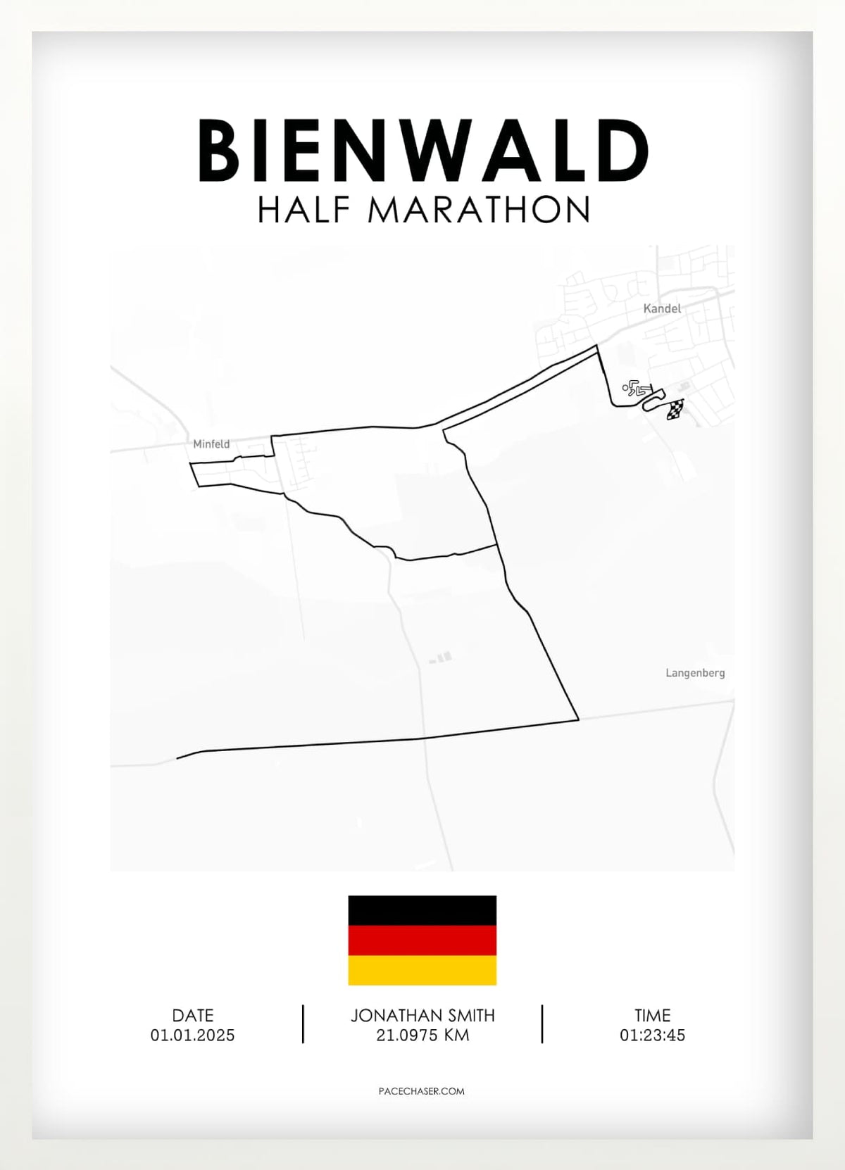 Halbmarathon Bienwald Poster