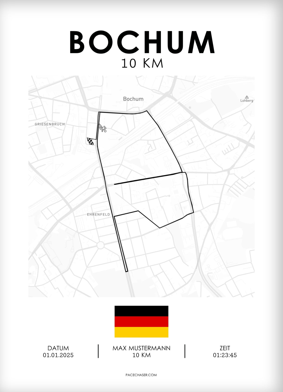 Bochum Halbmarathon / 10 km / 5 km Laufposter