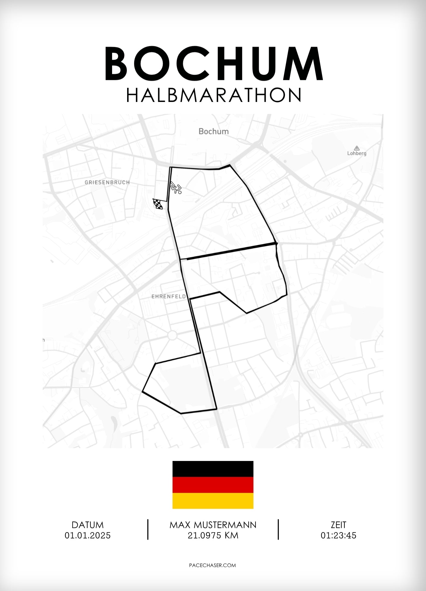 Bochum Halbmarathon / 10 km / 5 km Laufposter