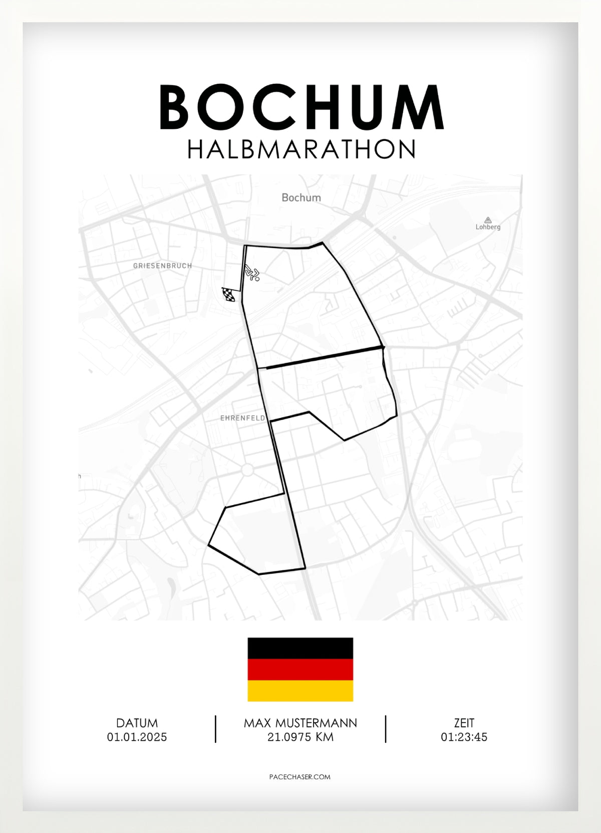 Bochum Halbmarathon / 10 km / 5 km Laufposter