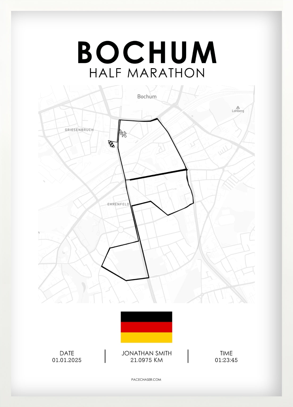 Bochum Halbmarathon / 10 km / 5 km Laufposter