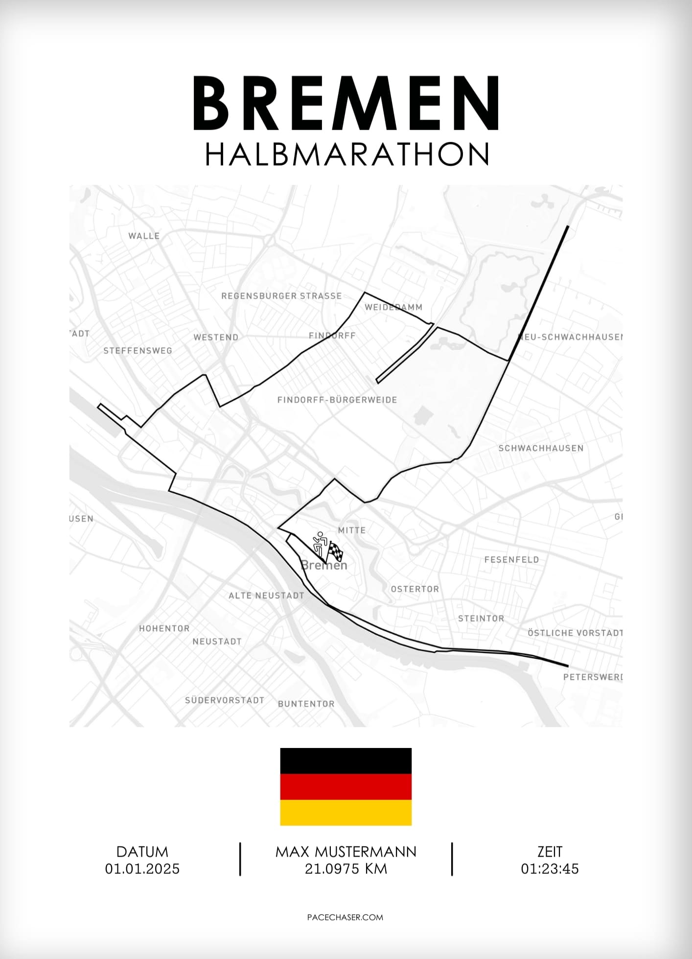 Halbmarathon Bremen Poster - ab 2024