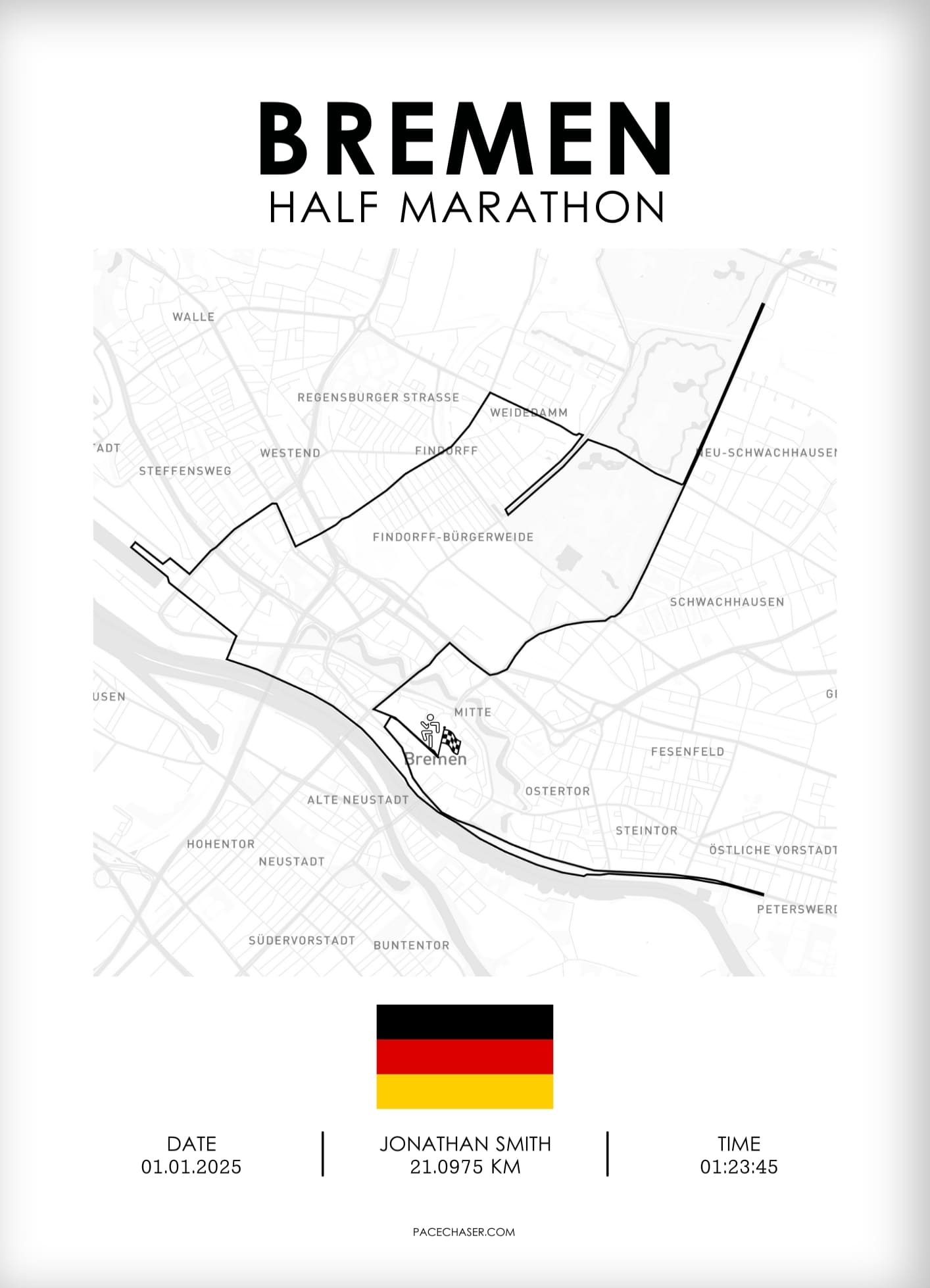 Halbmarathon Bremen Poster - ab 2024