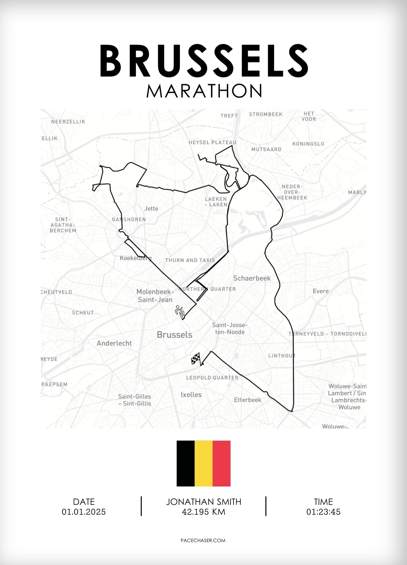 Marathon Brüssel Poster