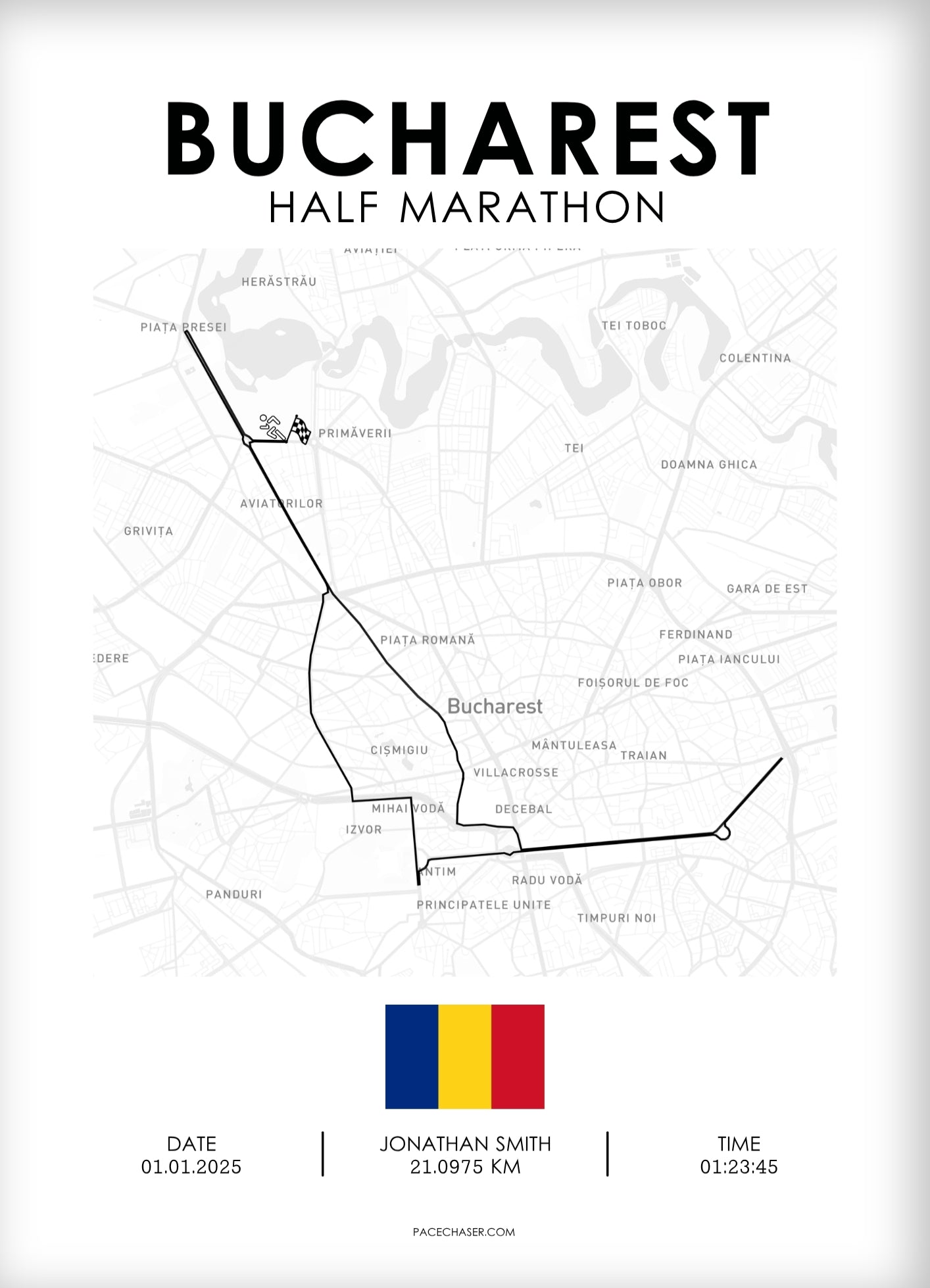 Halbmarathon Bukarest Poster