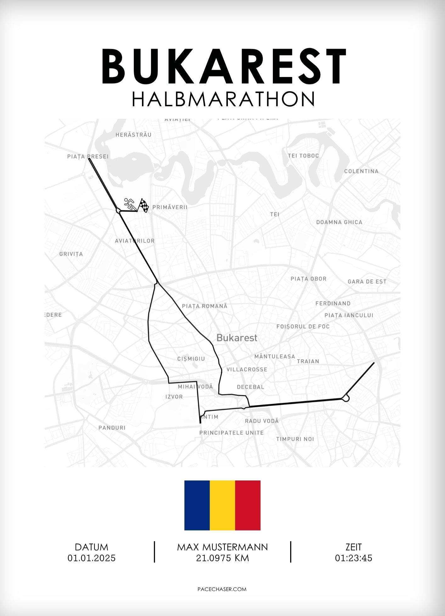 Halbmarathon Bukarest Poster