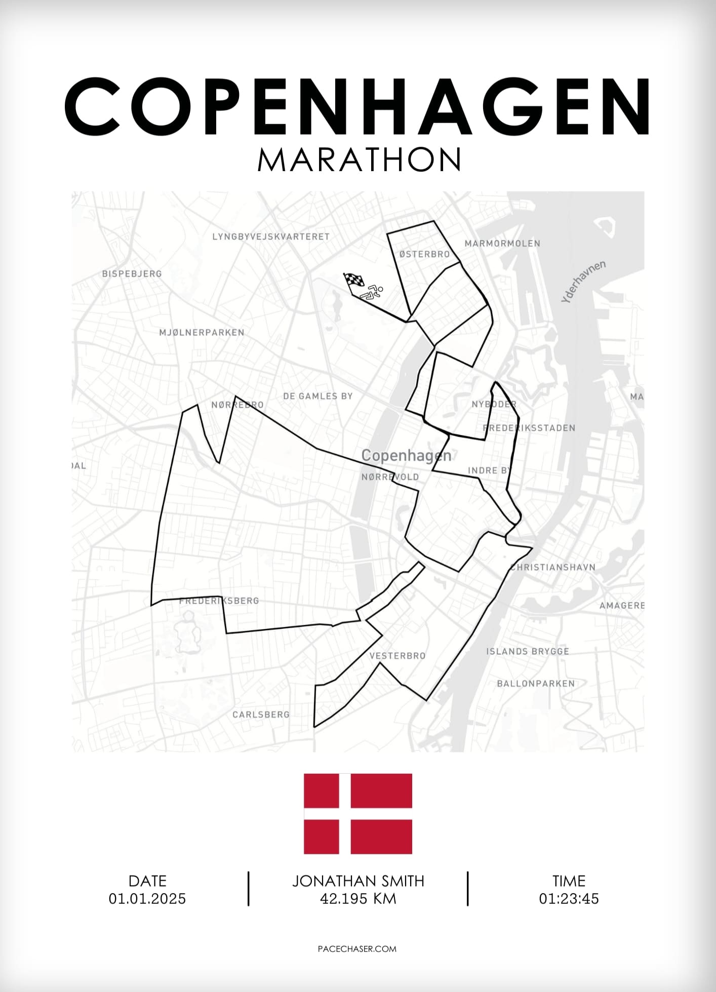 Marathon Kopenhagen Poster - bis 2024