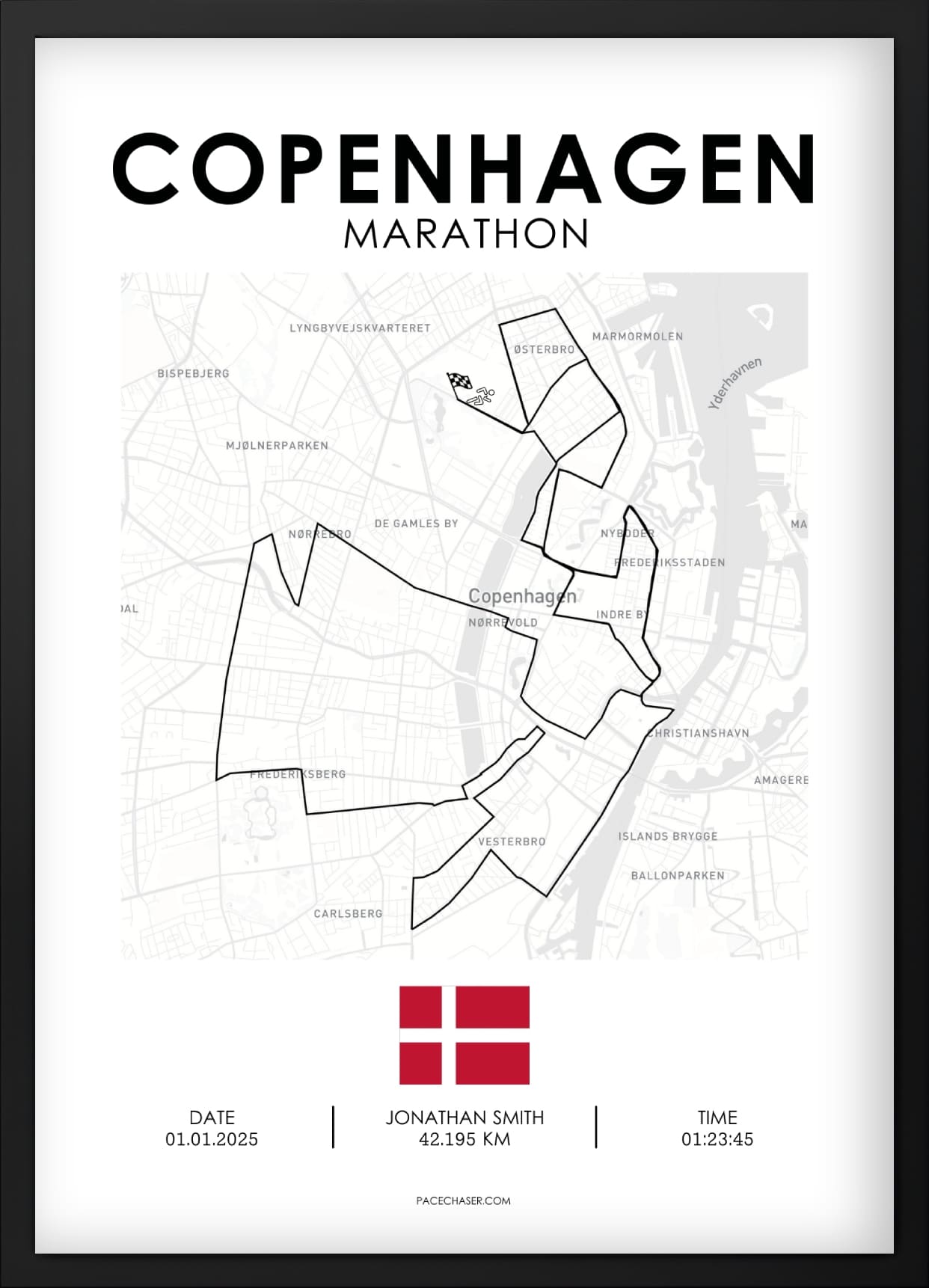 Marathon Kopenhagen Poster - bis 2024