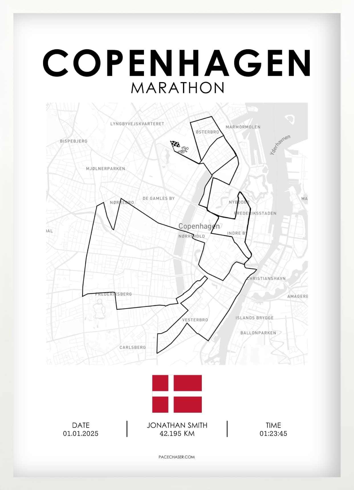 Marathon Kopenhagen Poster - bis 2024