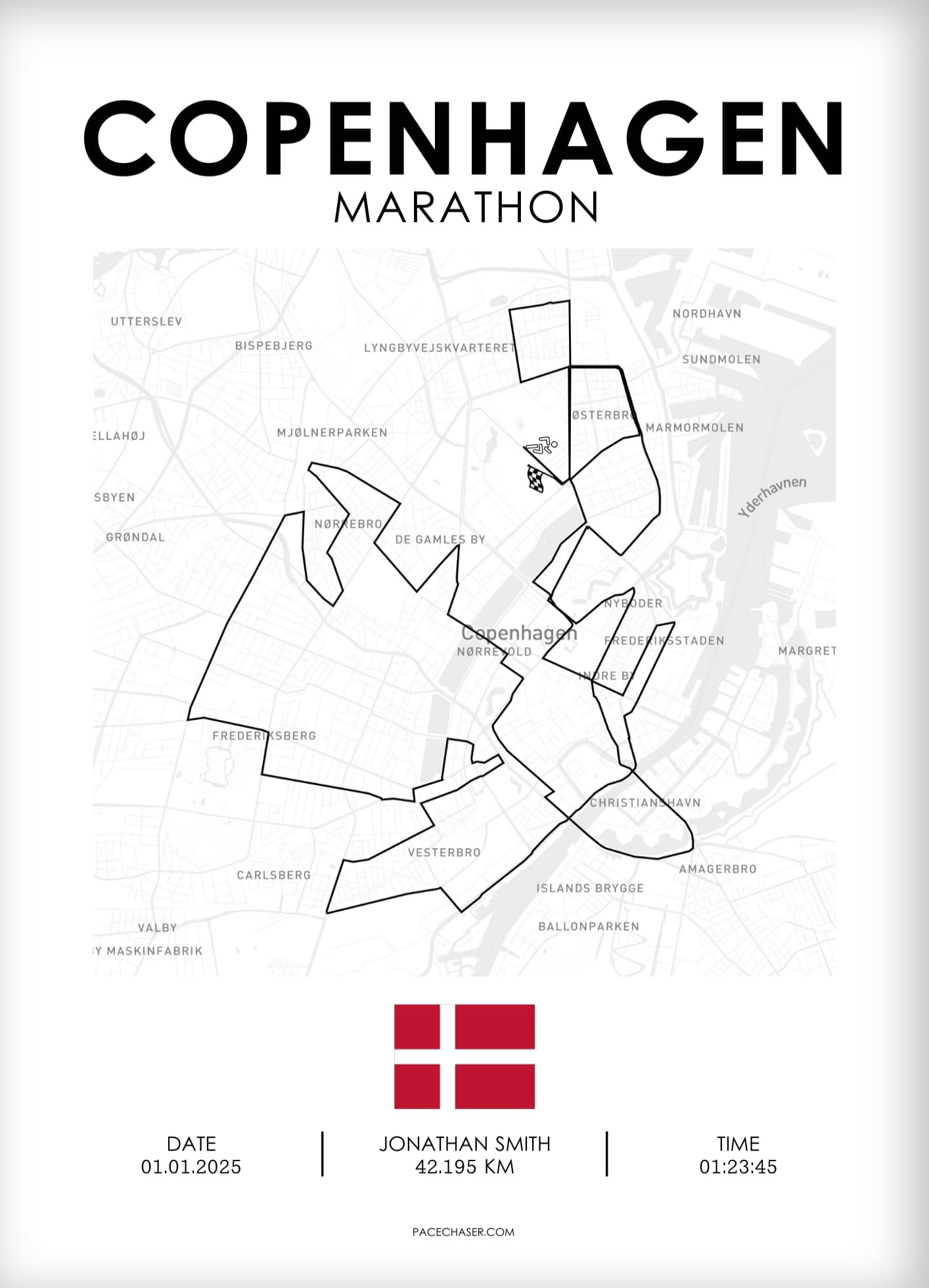 Copenhagen Marathon Poster - from 2025