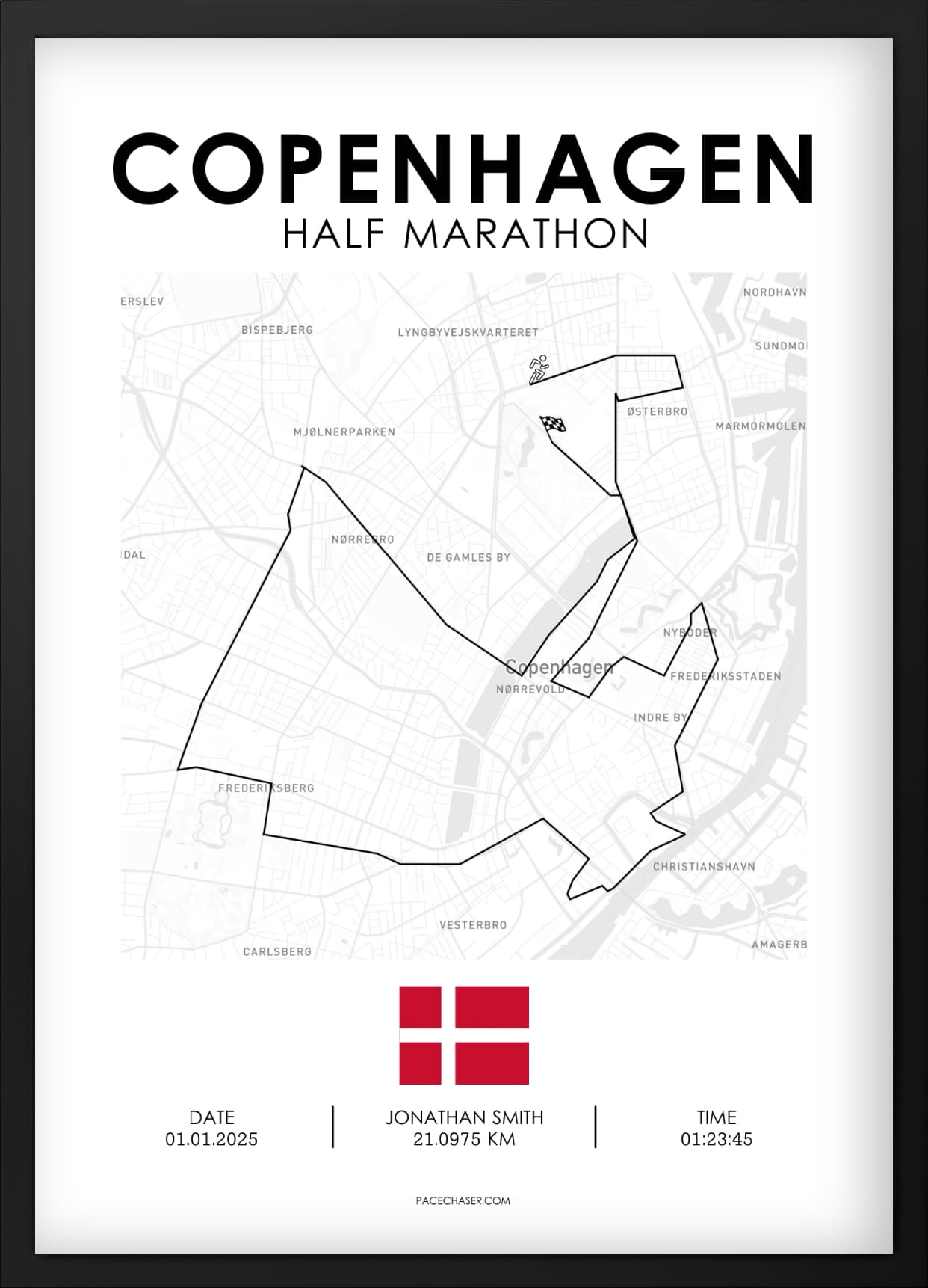 Halbmarathon Kopenhagen Poster (Superhalf)  -  bis 2024