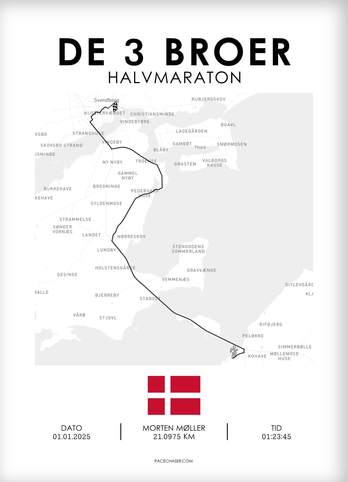 De 3 Broer Halvmarathon Plakat
