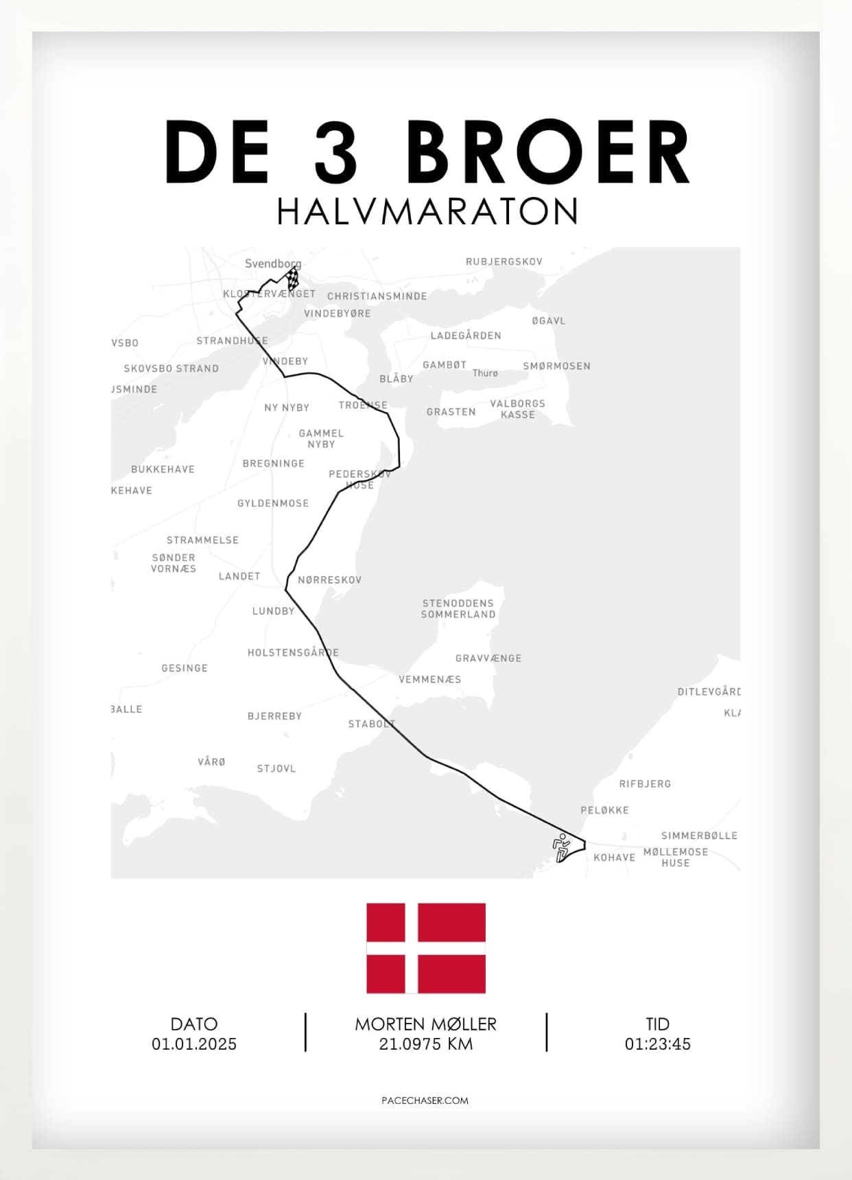 De 3 Broer Halvmarathon Plakat