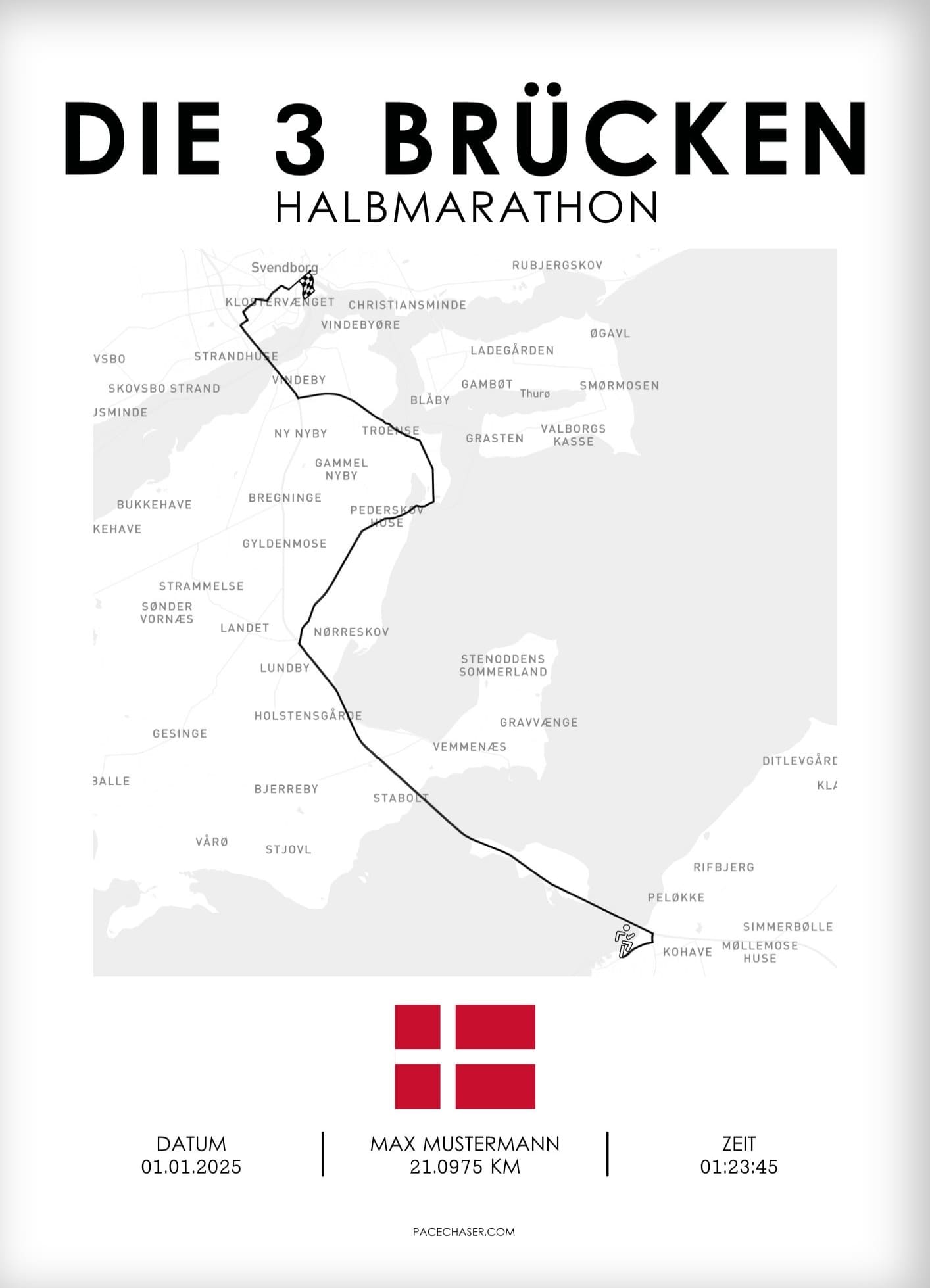 De 3 Broer Halvmarathon Plakat