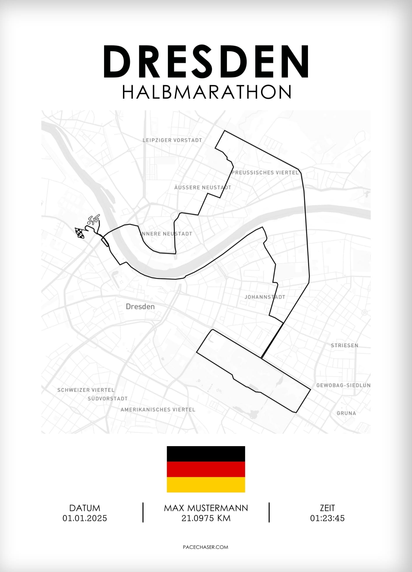 Halbmarathon Dresden Poster - ab 2025