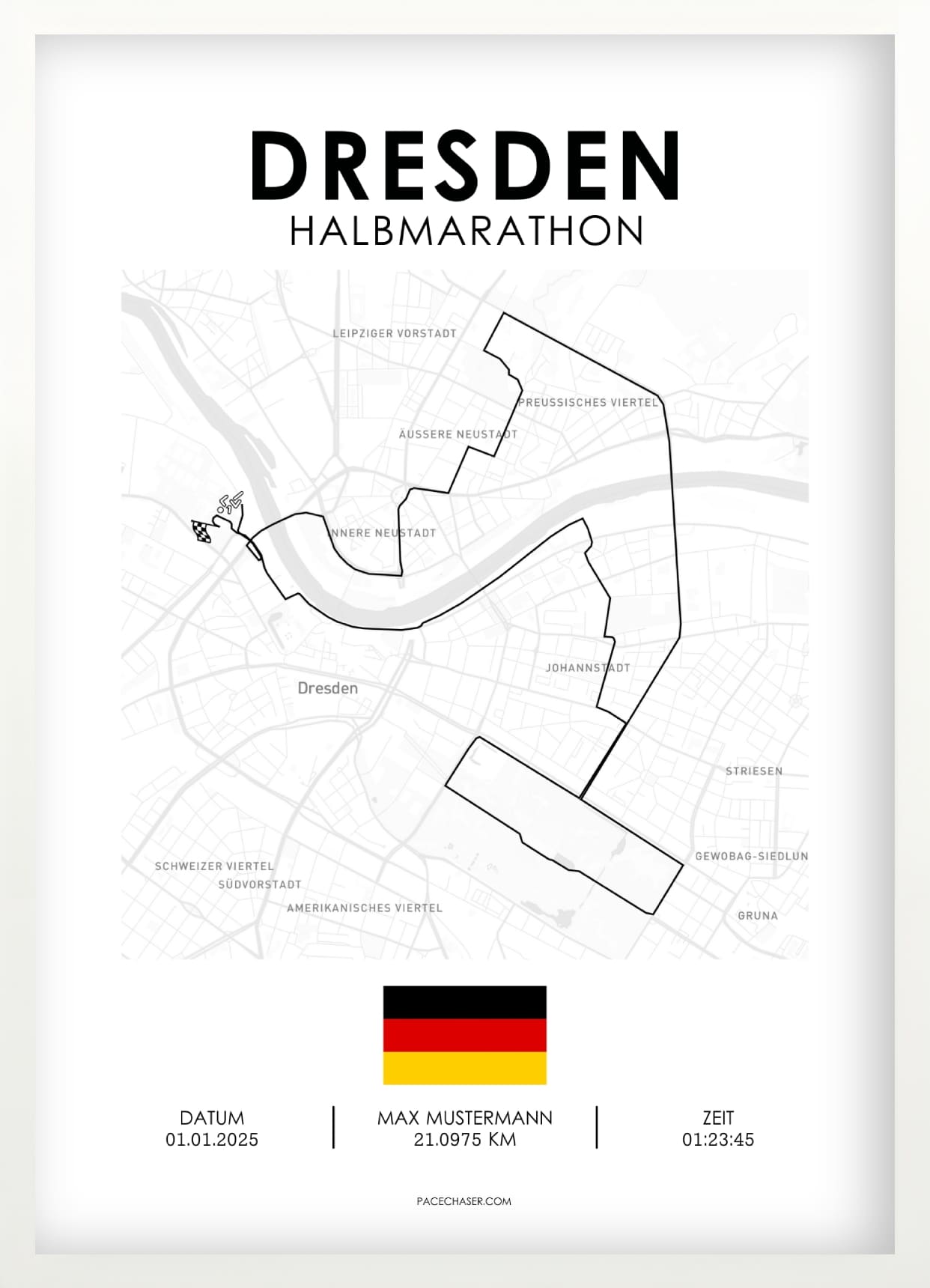 Halbmarathon Dresden Poster - ab 2025