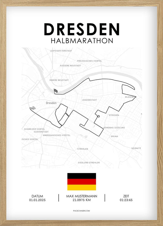 Halbmarathon Dresden Poster (Dresden Half)