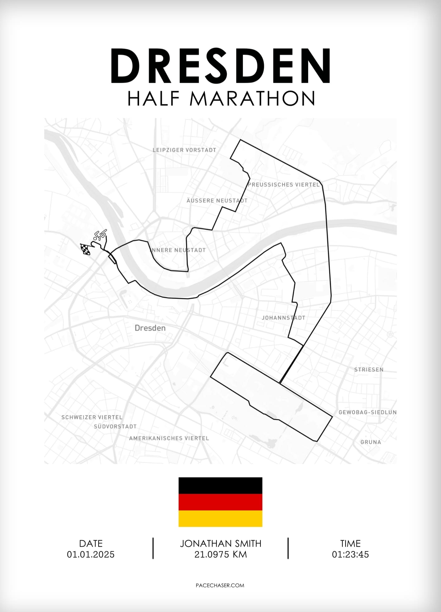 Halbmarathon Dresden Poster - ab 2025
