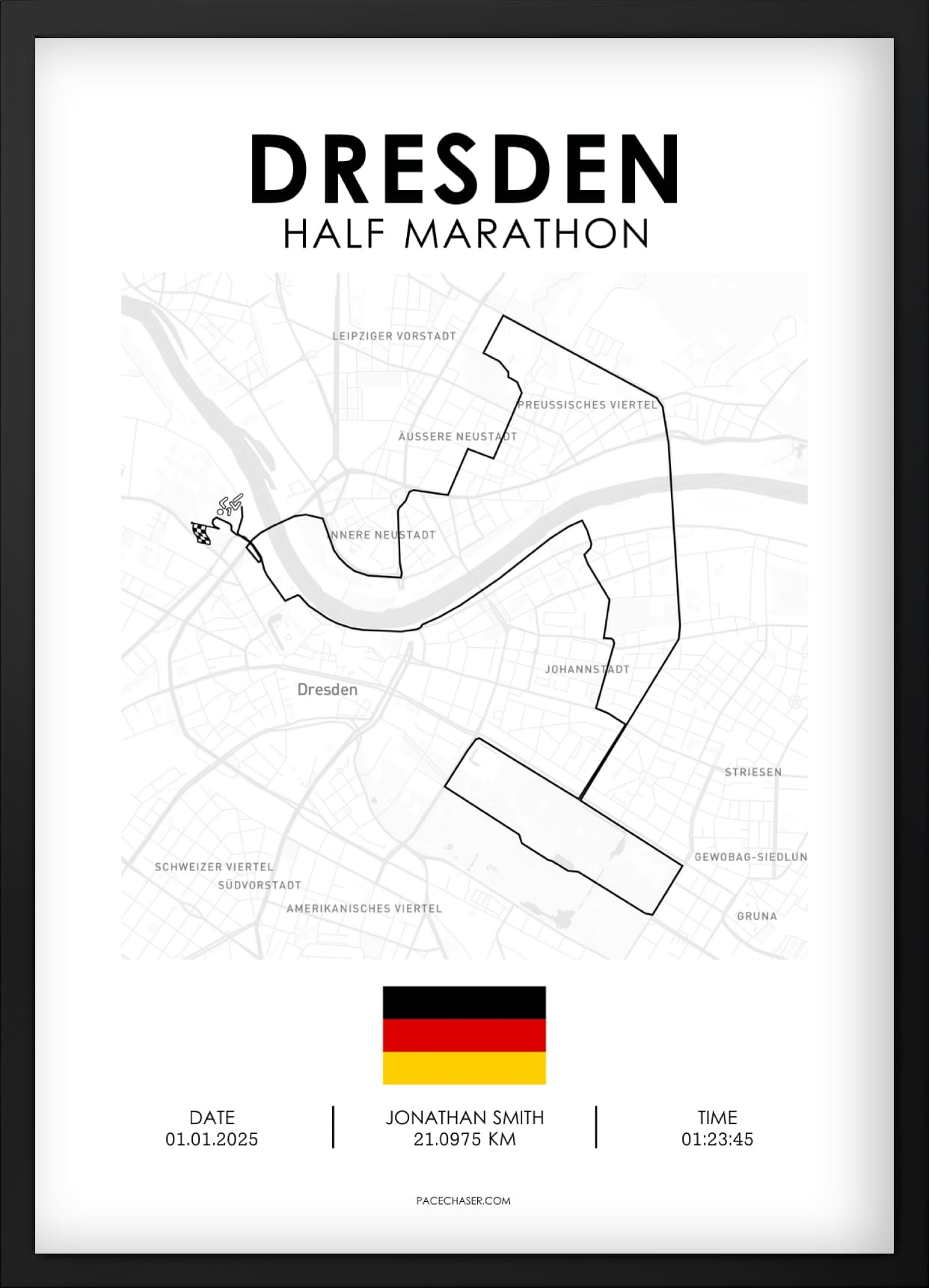 Halbmarathon Dresden Poster - ab 2025