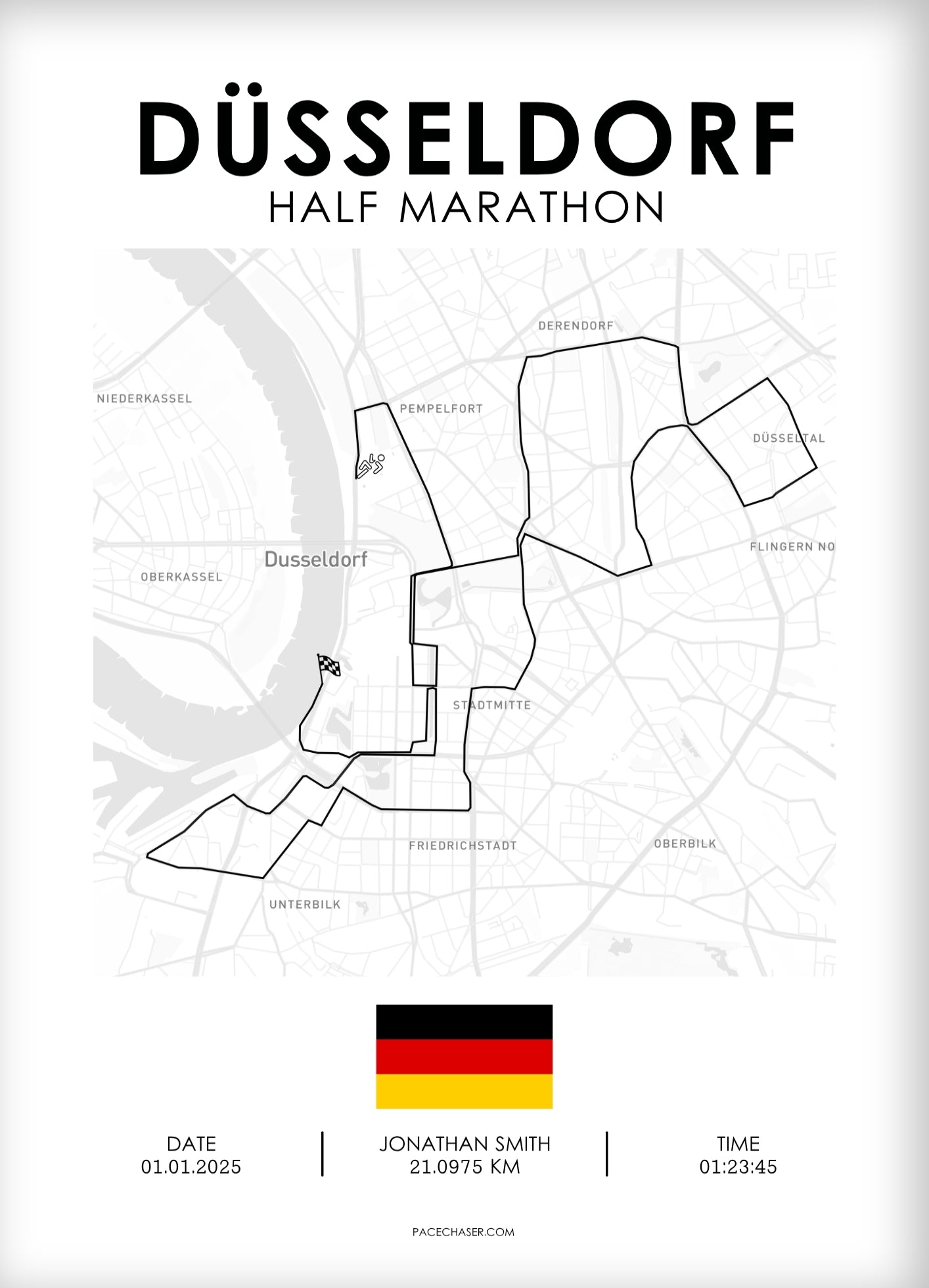 Halbmarathon Düsseldorf Poster (ab 2026)