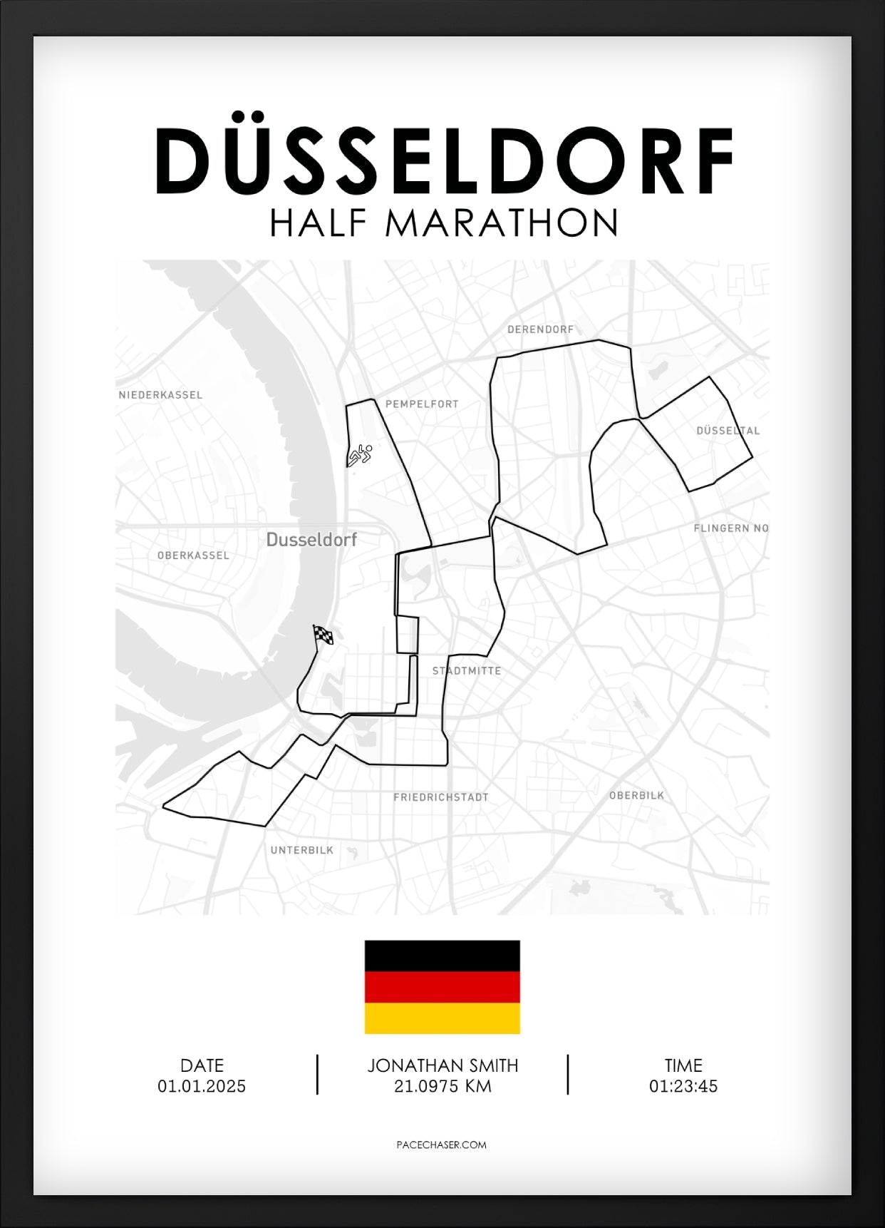 Halbmarathon Düsseldorf Poster (ab 2026)