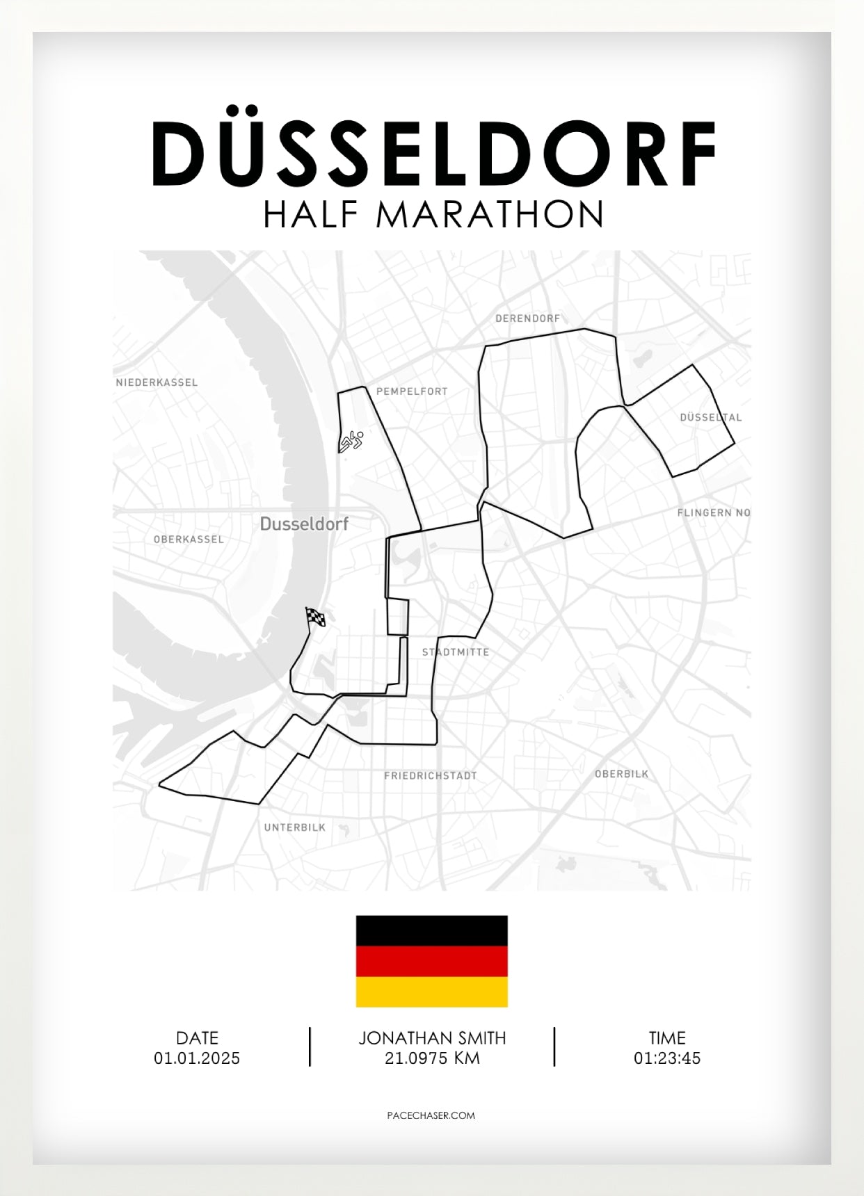 Halbmarathon Düsseldorf Poster (ab 2026)