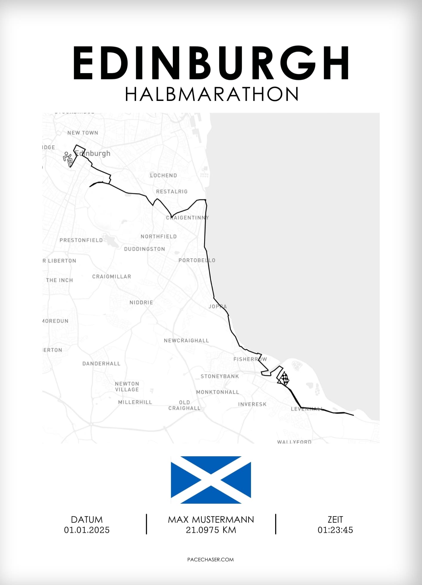 Halbmarathon Edinburgh Poster