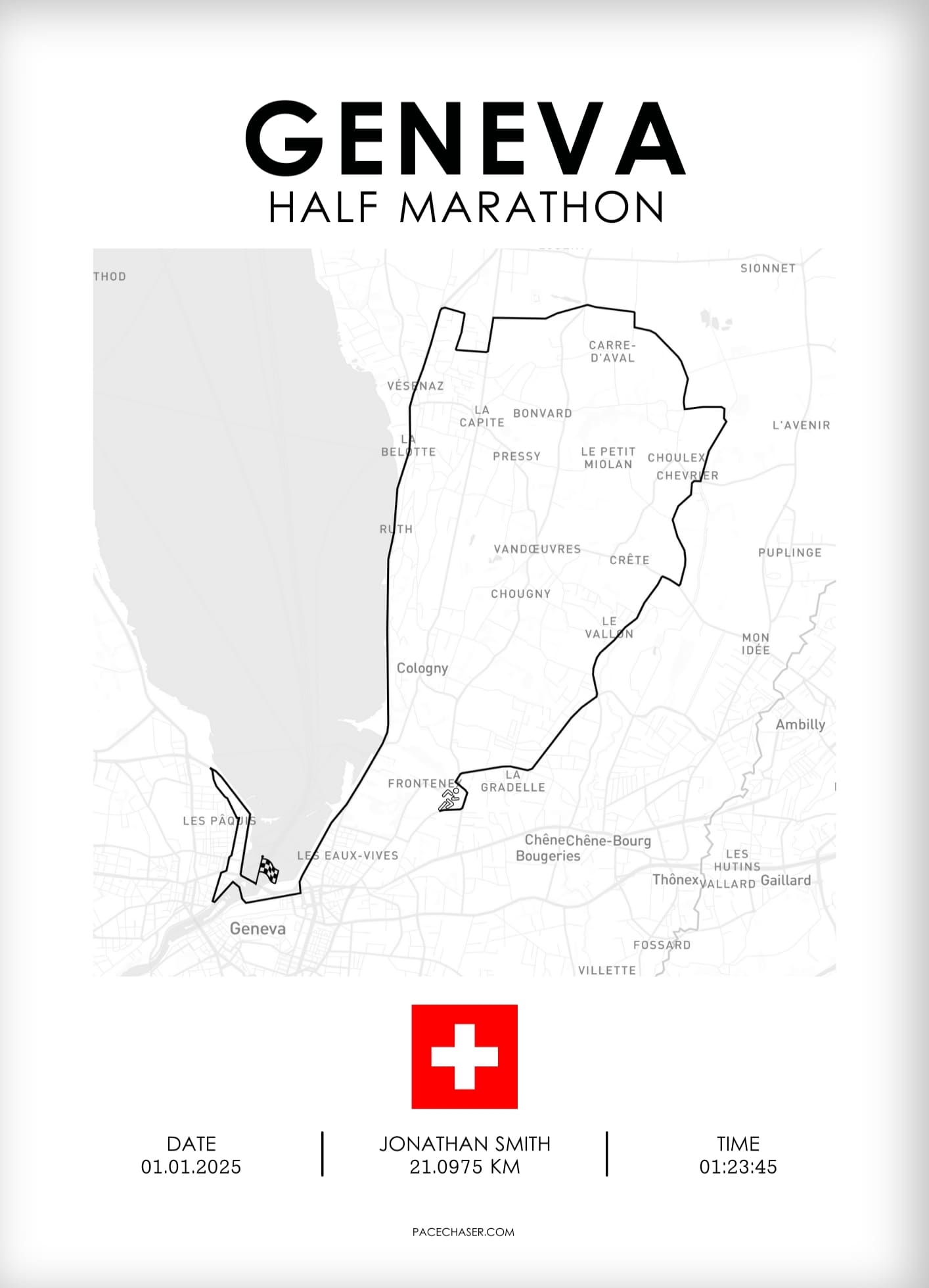 Halbmarathon Genf Poster